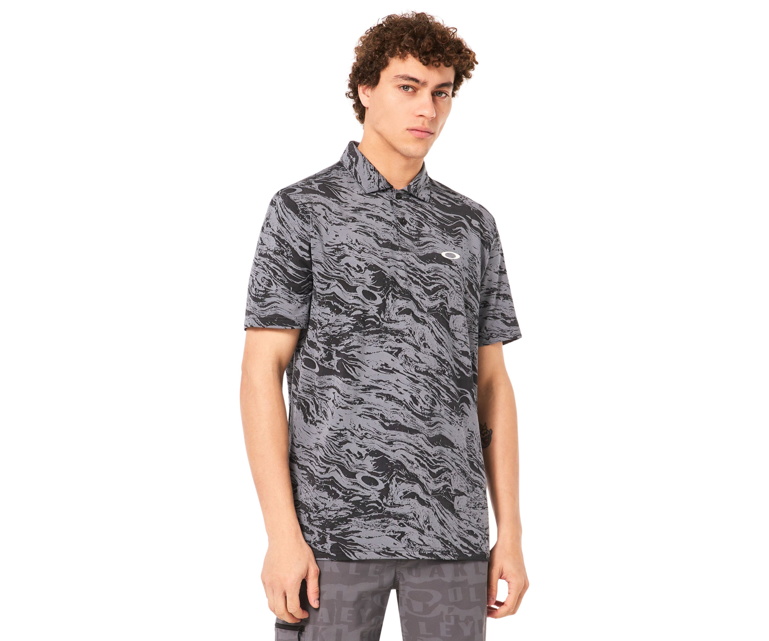 Mens Duality Jacquard Polo Shirt