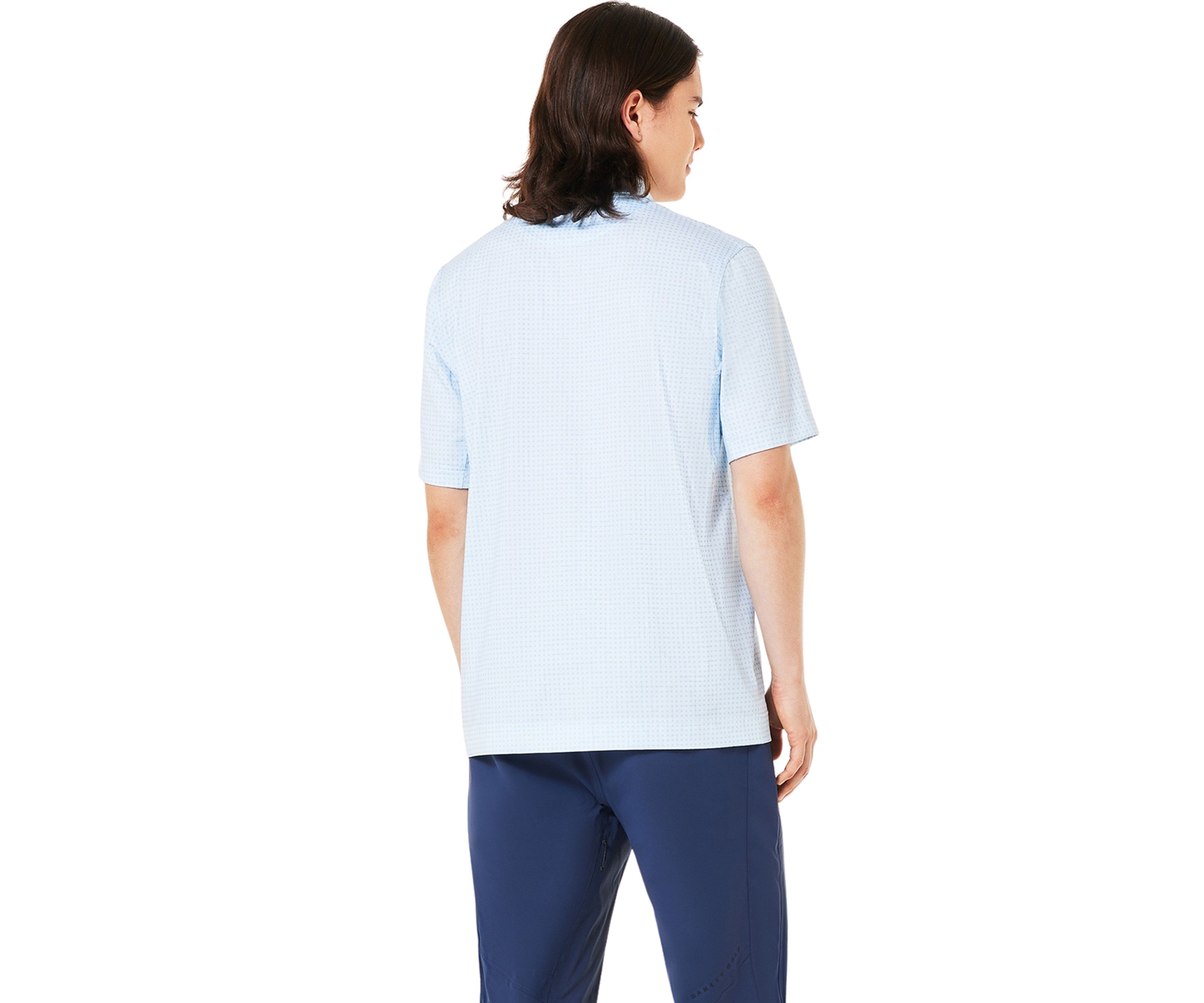 Mens Grid Print Polo Shirt 