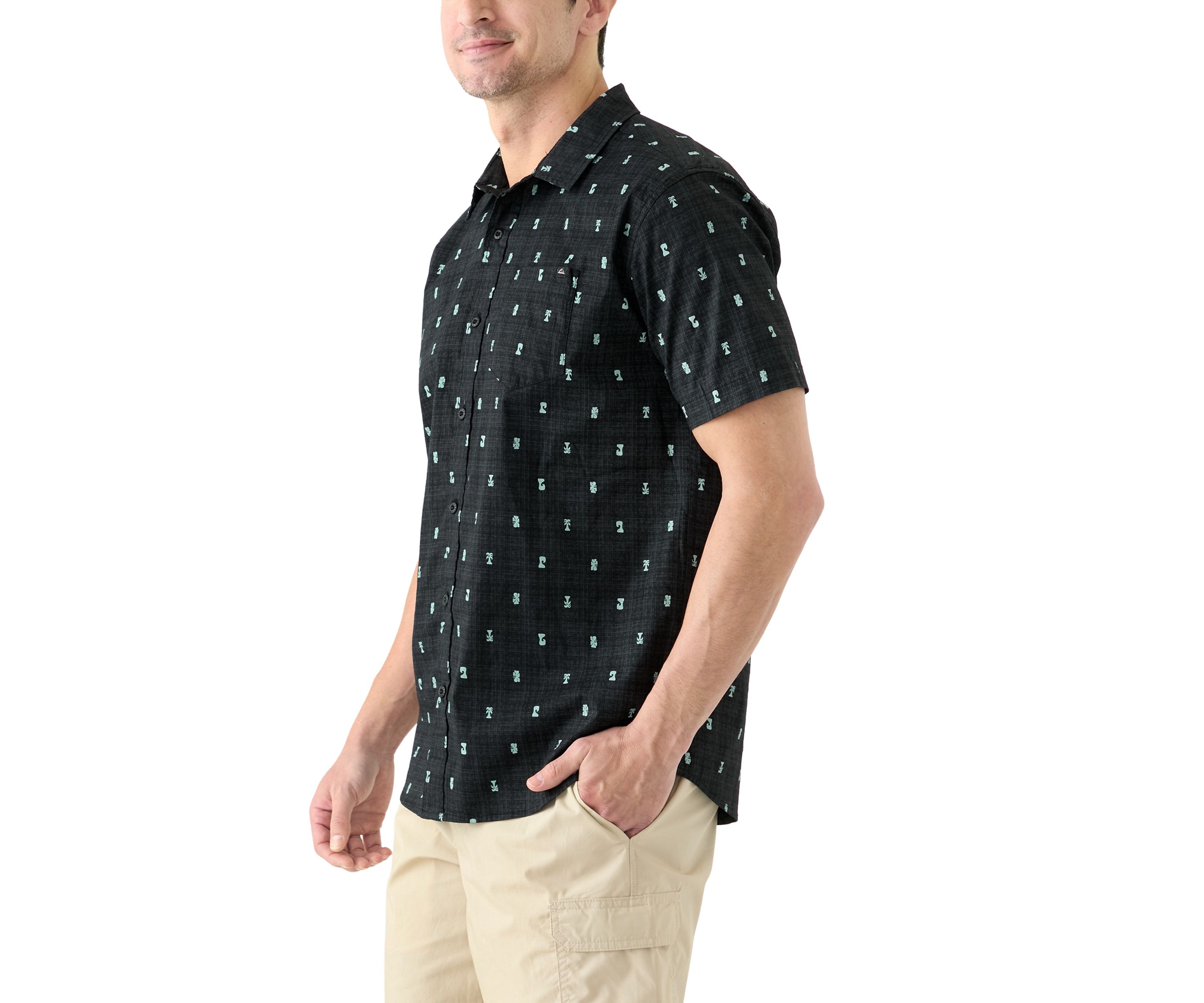 Mens Chaplin Printed Button Down Shirt