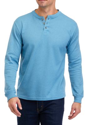 Men's Long Sleeve Waffle Henley Shirt