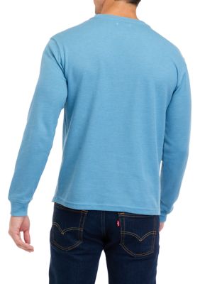 Men's Long Sleeve Waffle Henley Shirt