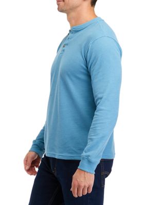 Men's Long Sleeve Waffle Henley Shirt