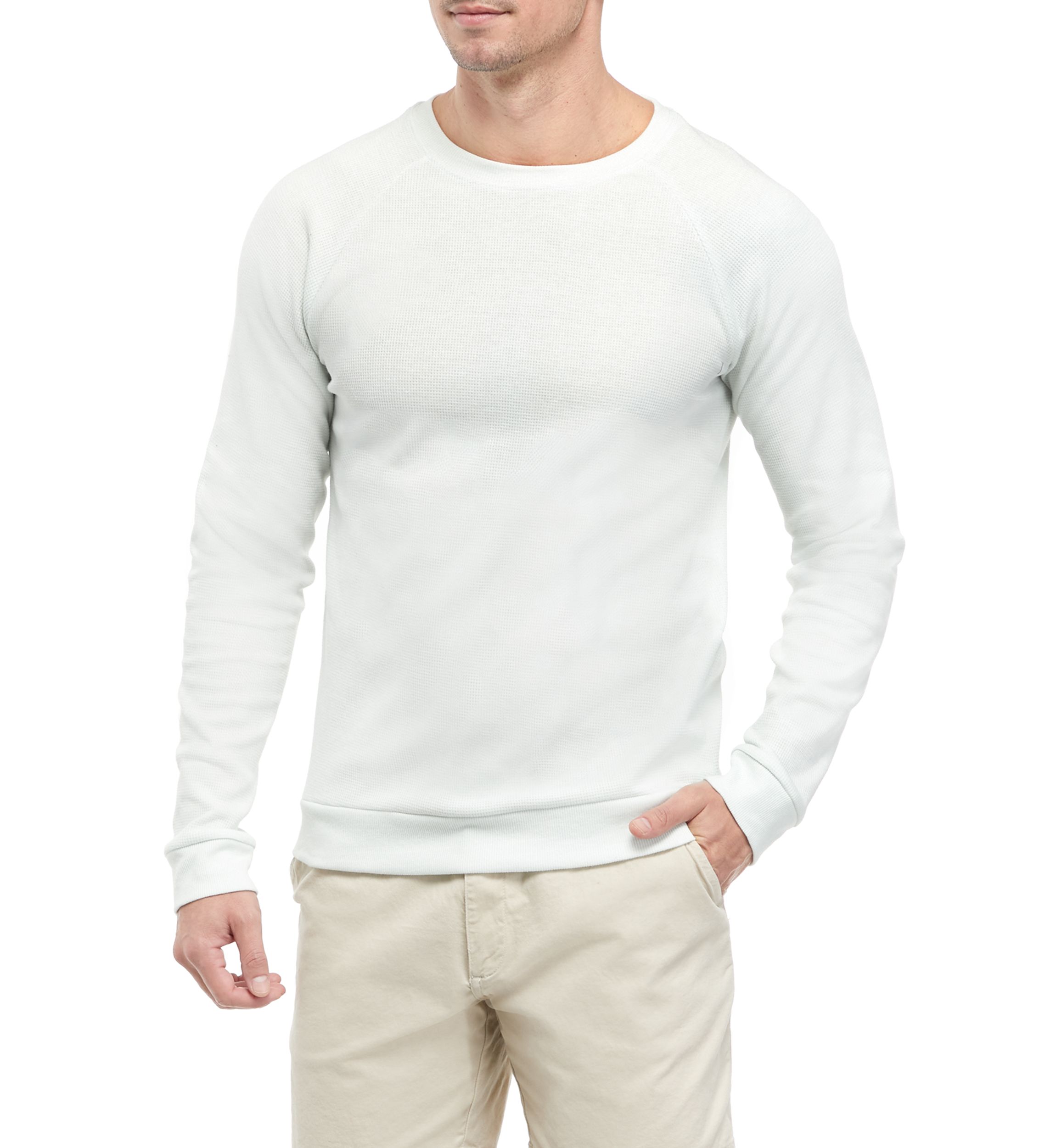 Mens Waffle Textured Henley Shirt