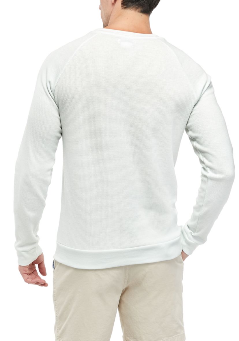 Mens Waffle Textured Henley Shirt