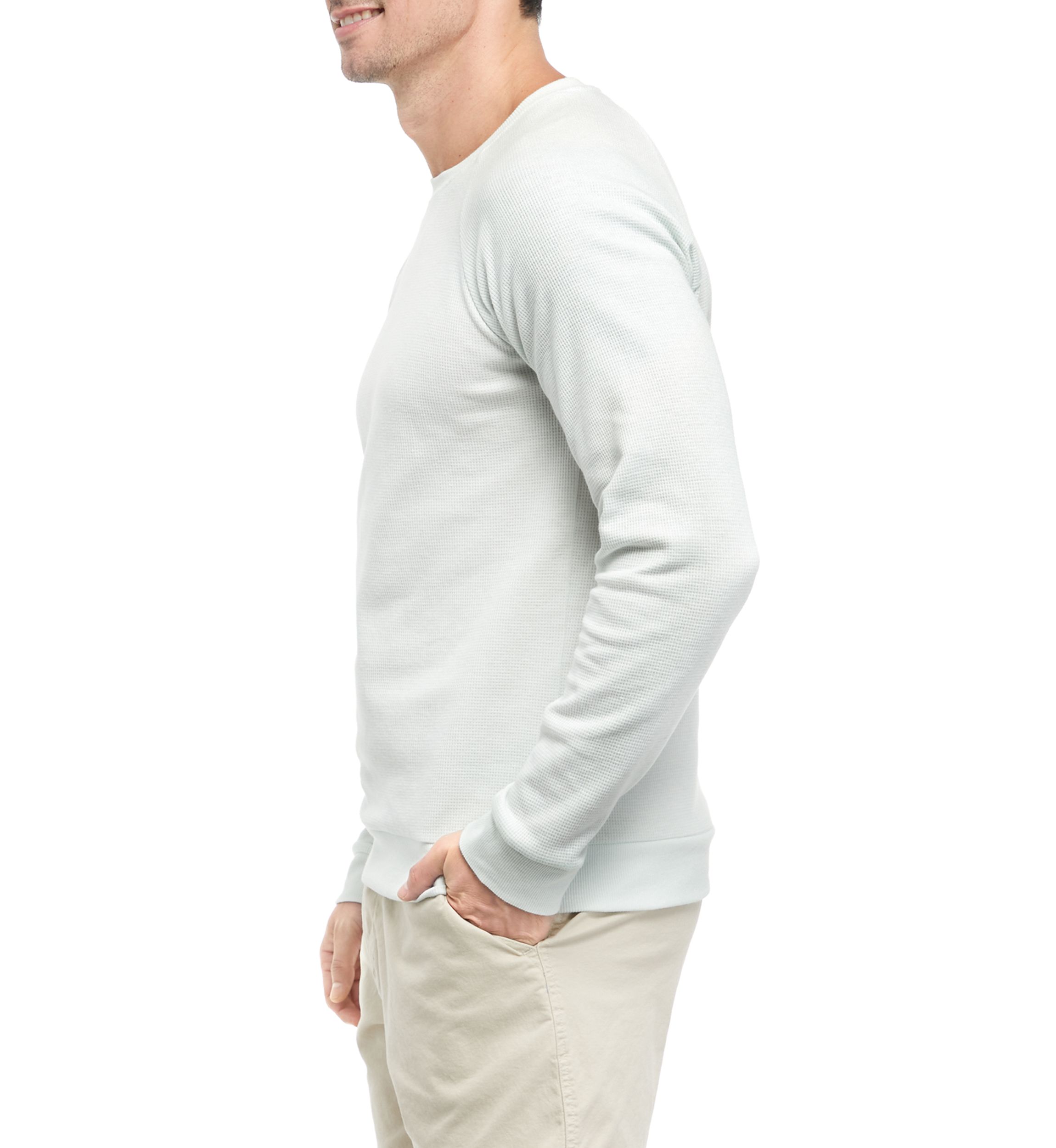 Mens Waffle Textured Henley Shirt