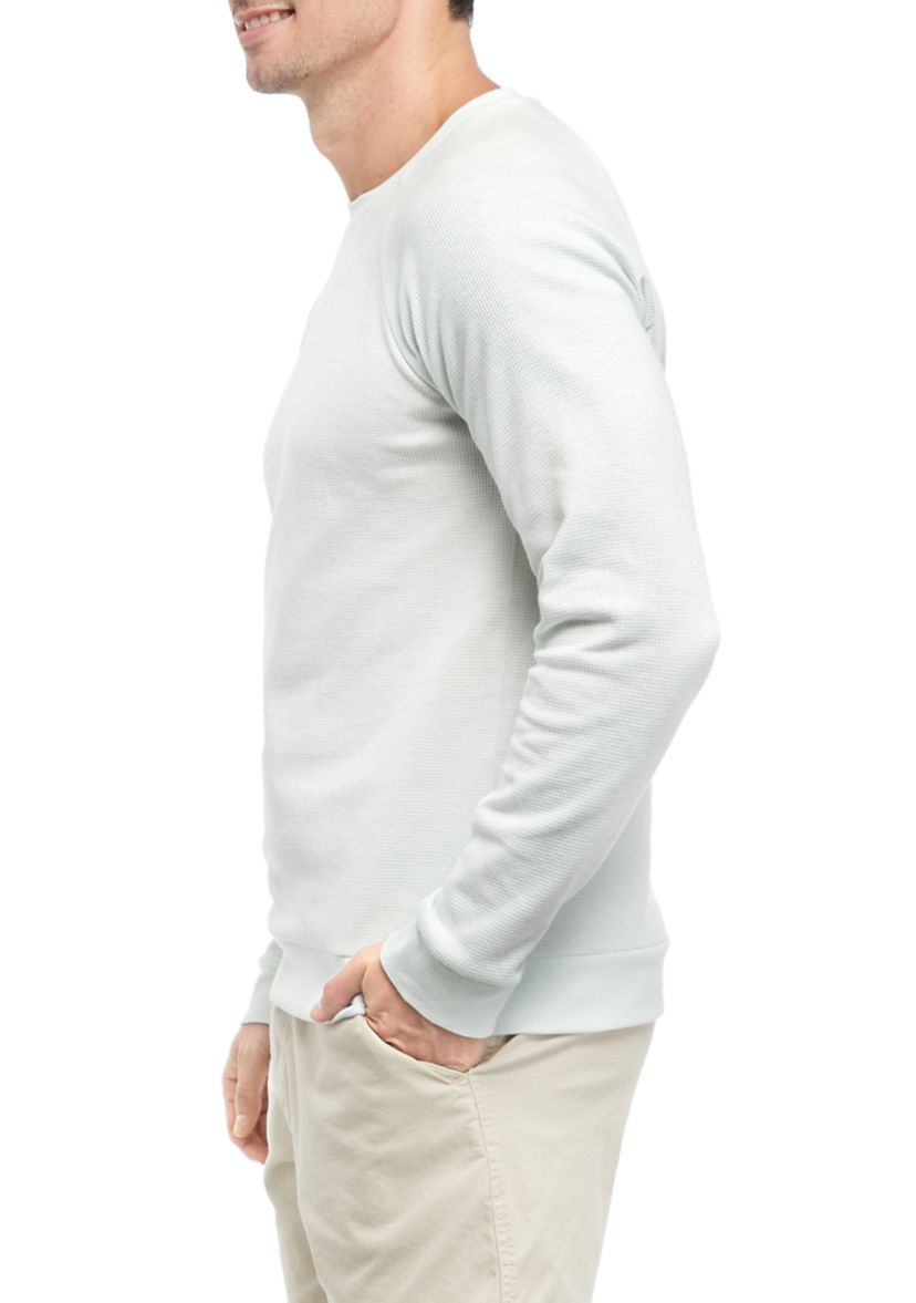 Mens Waffle Textured Henley Shirt