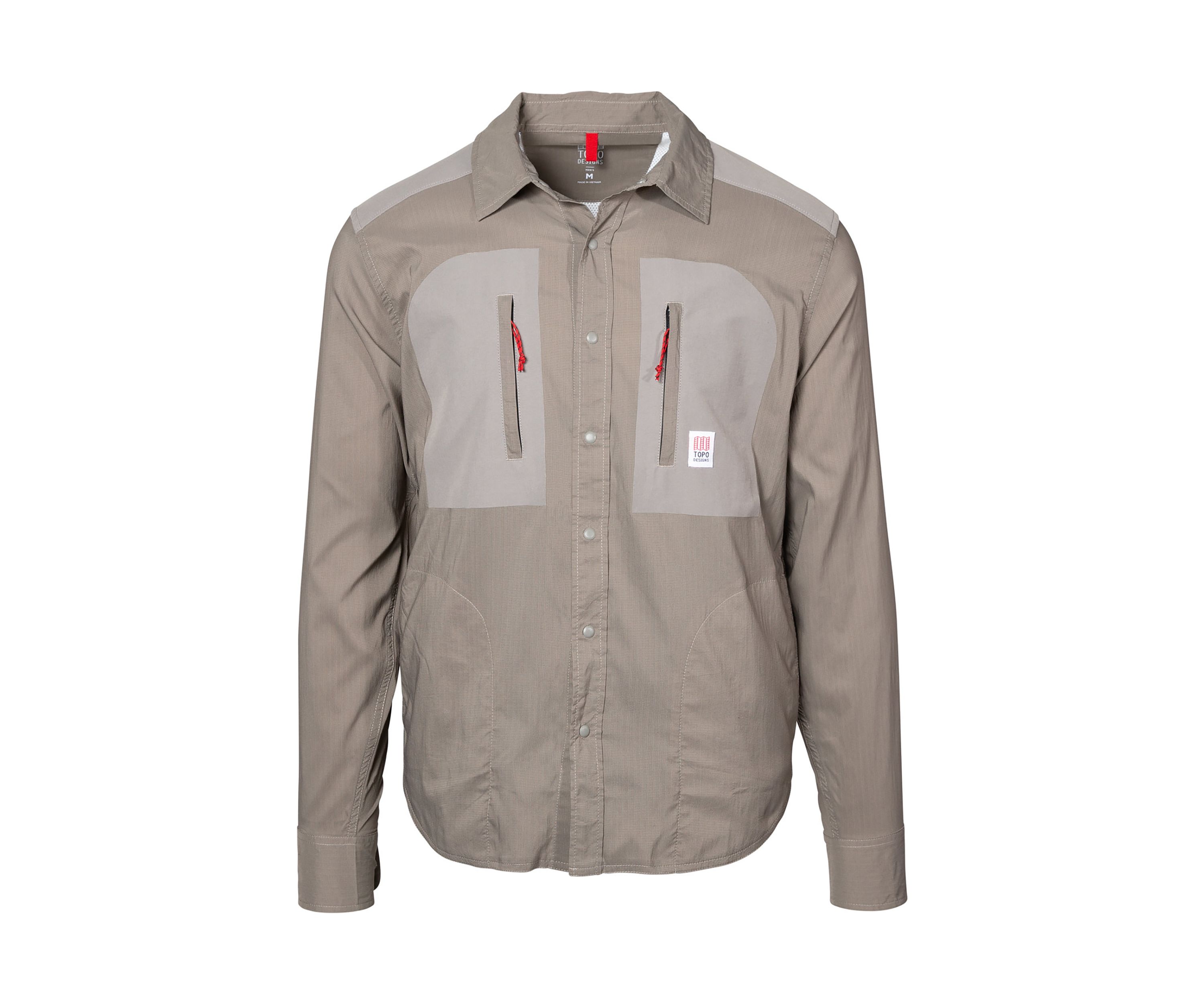 Mens Long Sleeve Tech Button Up Shirt