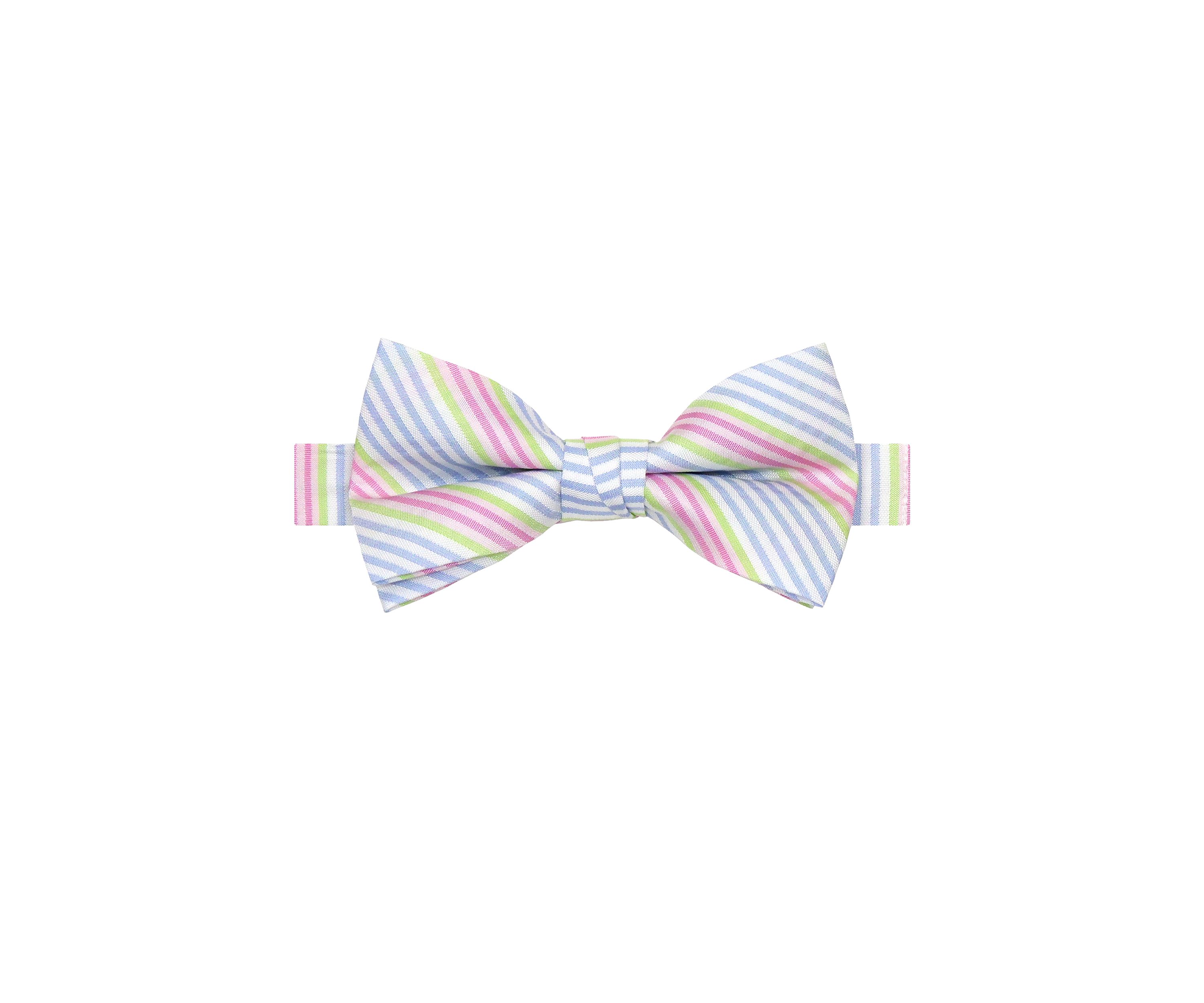 Multi Bar Seersucker Stripe Bow Tie