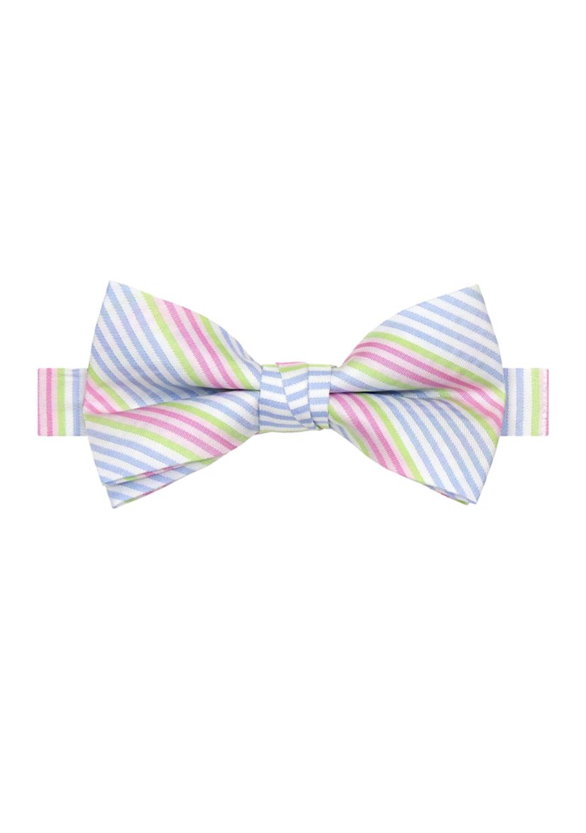 Multi Bar Seersucker Stripe Bow Tie