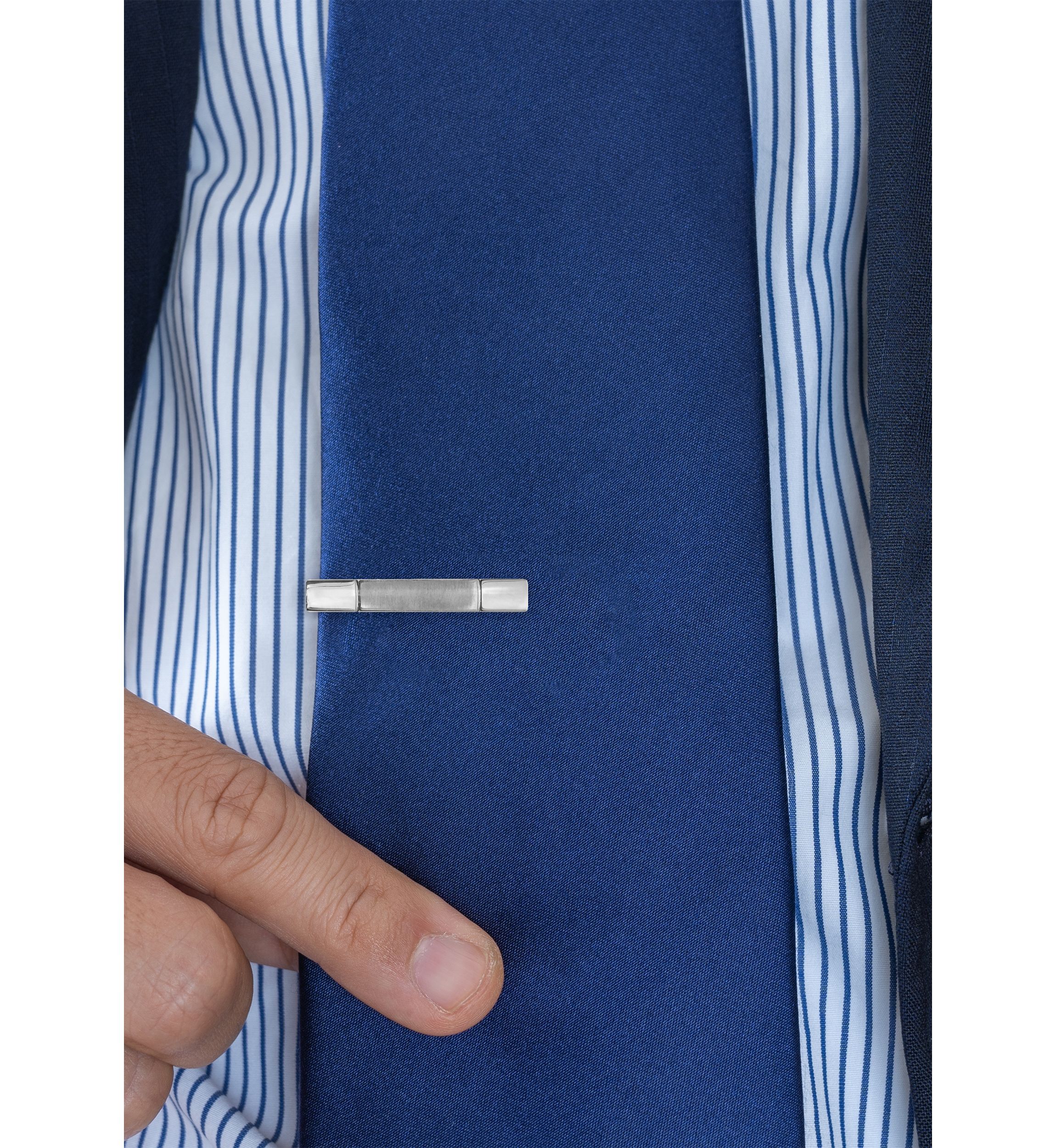 1" Basic Silver Plated Tie Bar