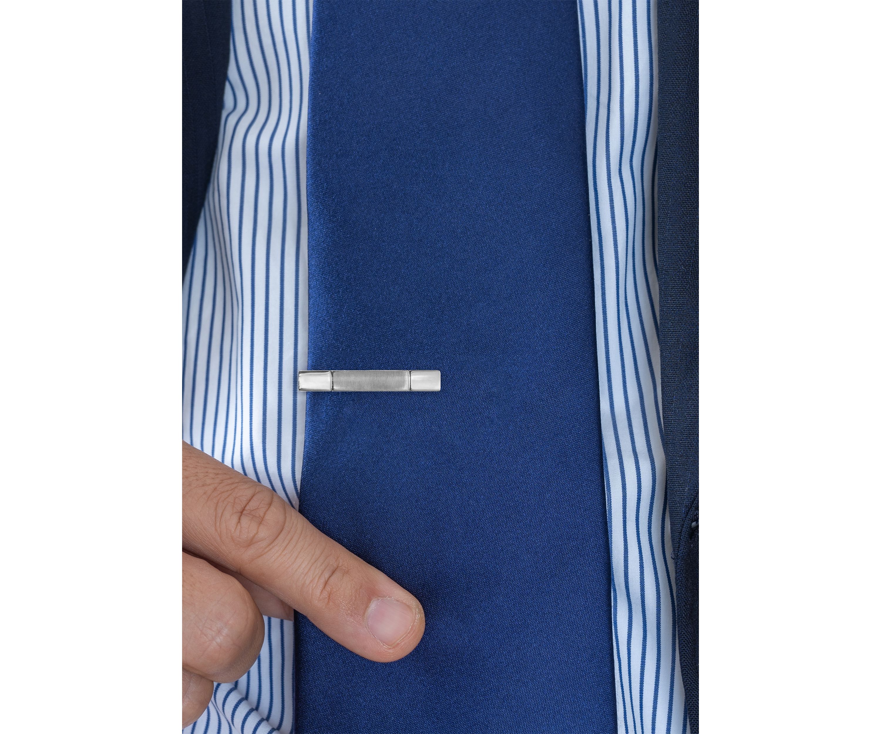 1" Basic Silver Plated Tie Bar