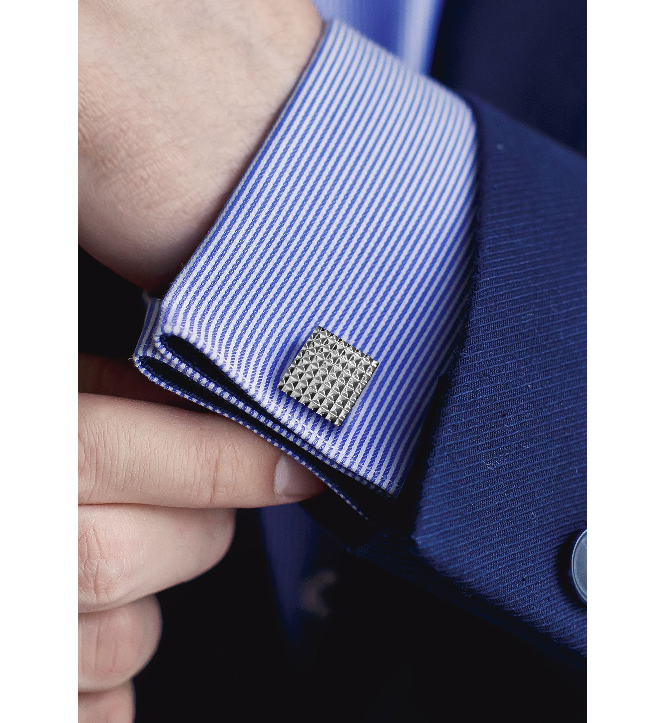 Square Textured Metal Cufflinks