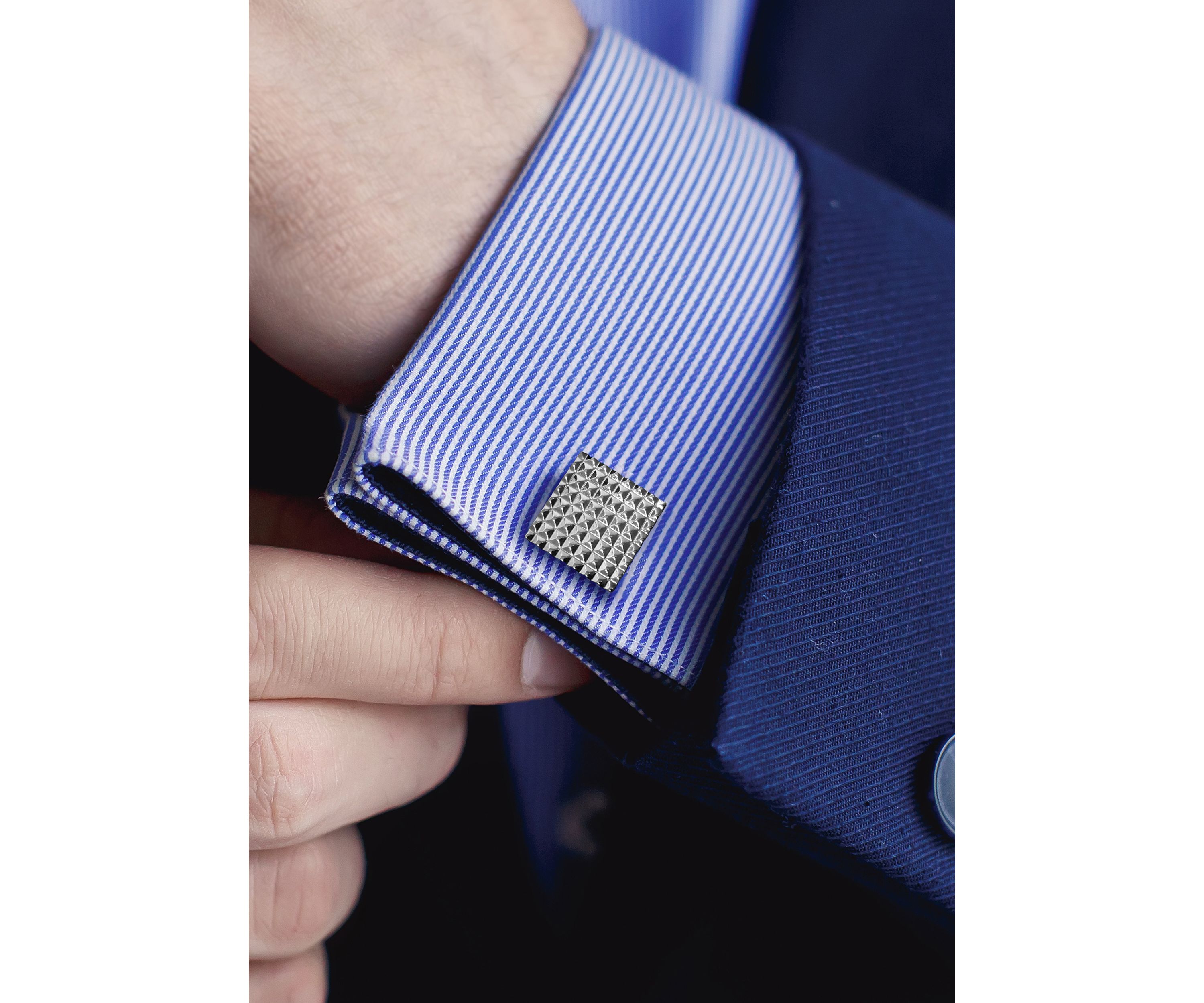 Square Textured Metal Cufflinks