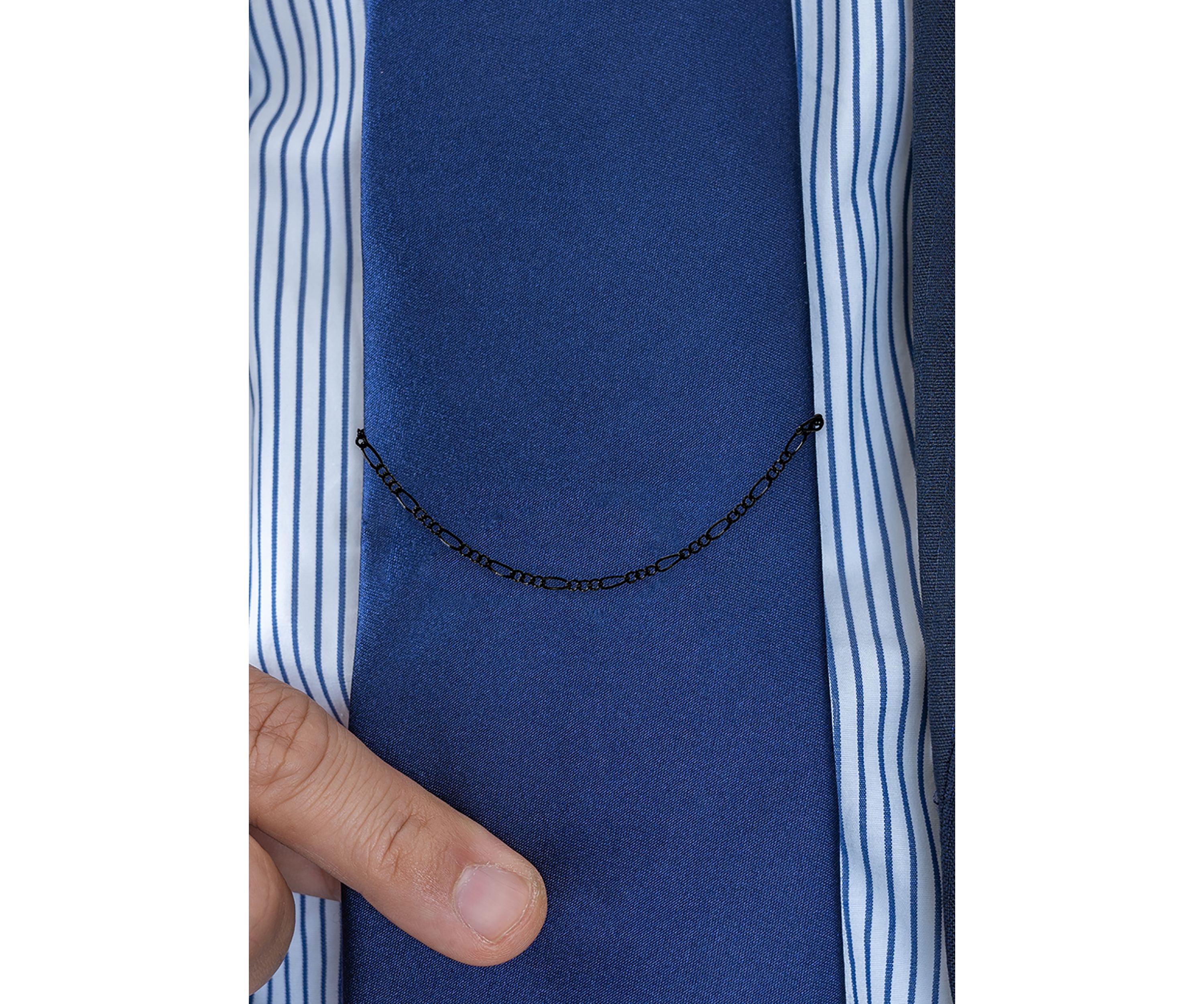 Gunmetal Detailed Tie Chain
