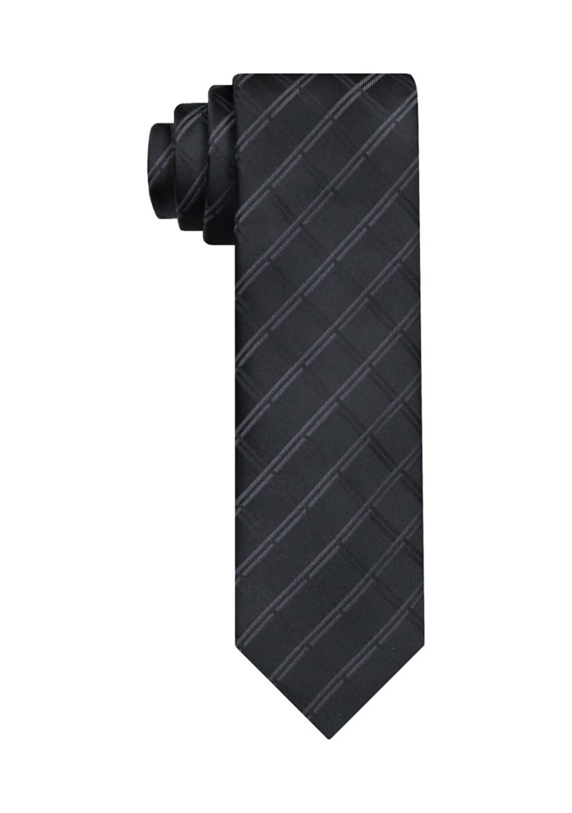 Satin Grid Tie 