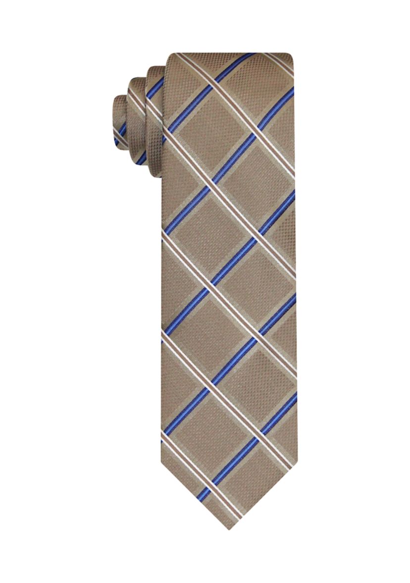 Satin Textured Grid Tie