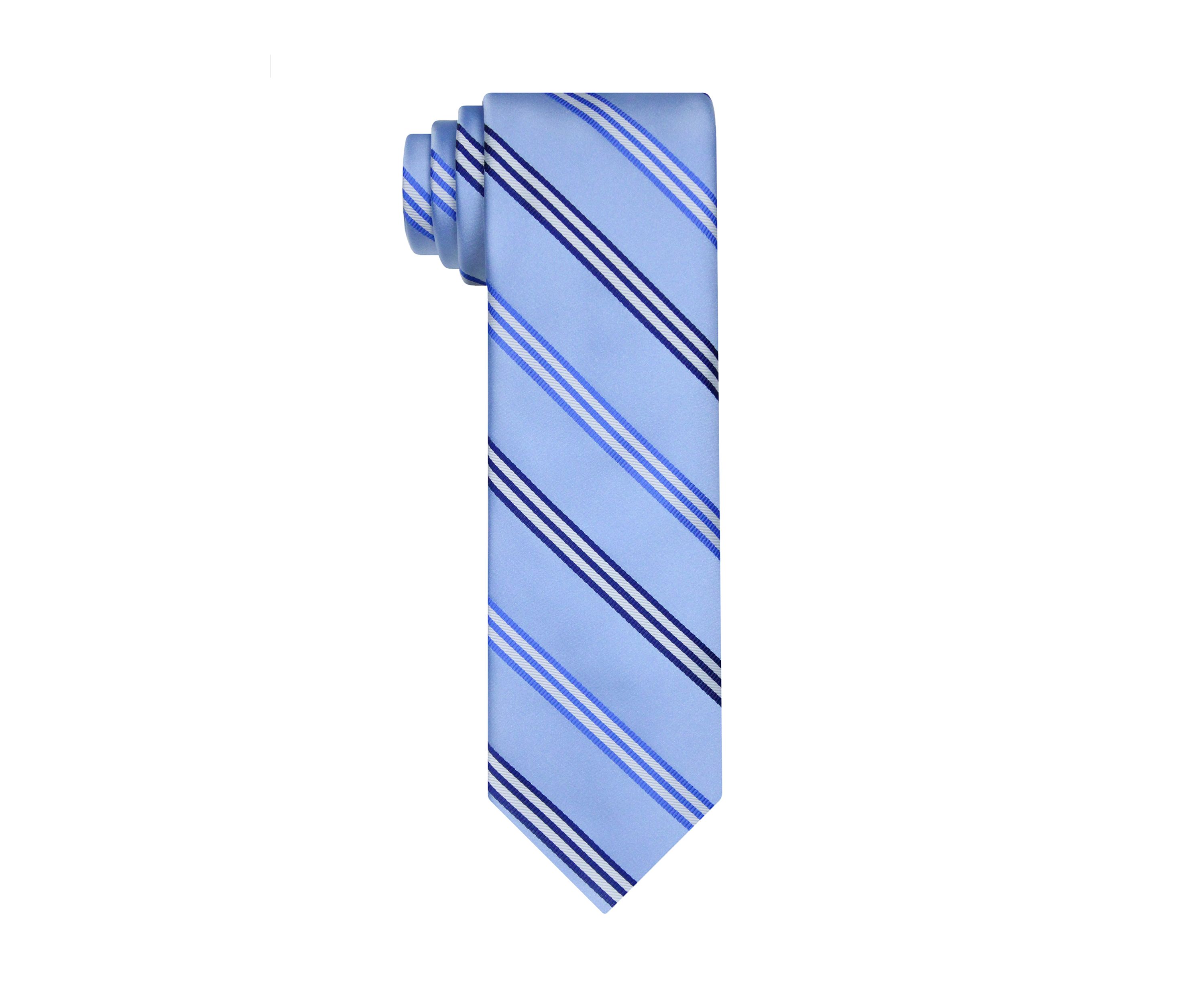 Satin Double Bar Striped Tie