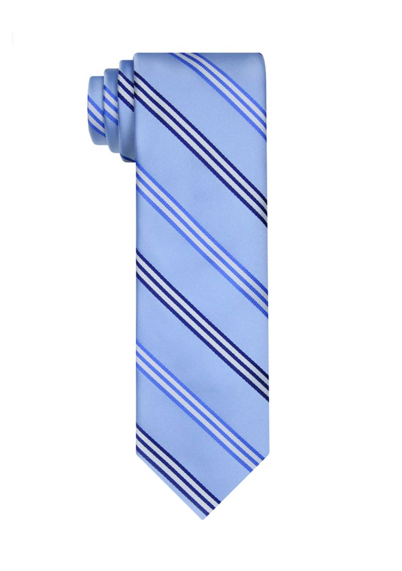 Satin Double Bar Striped Tie