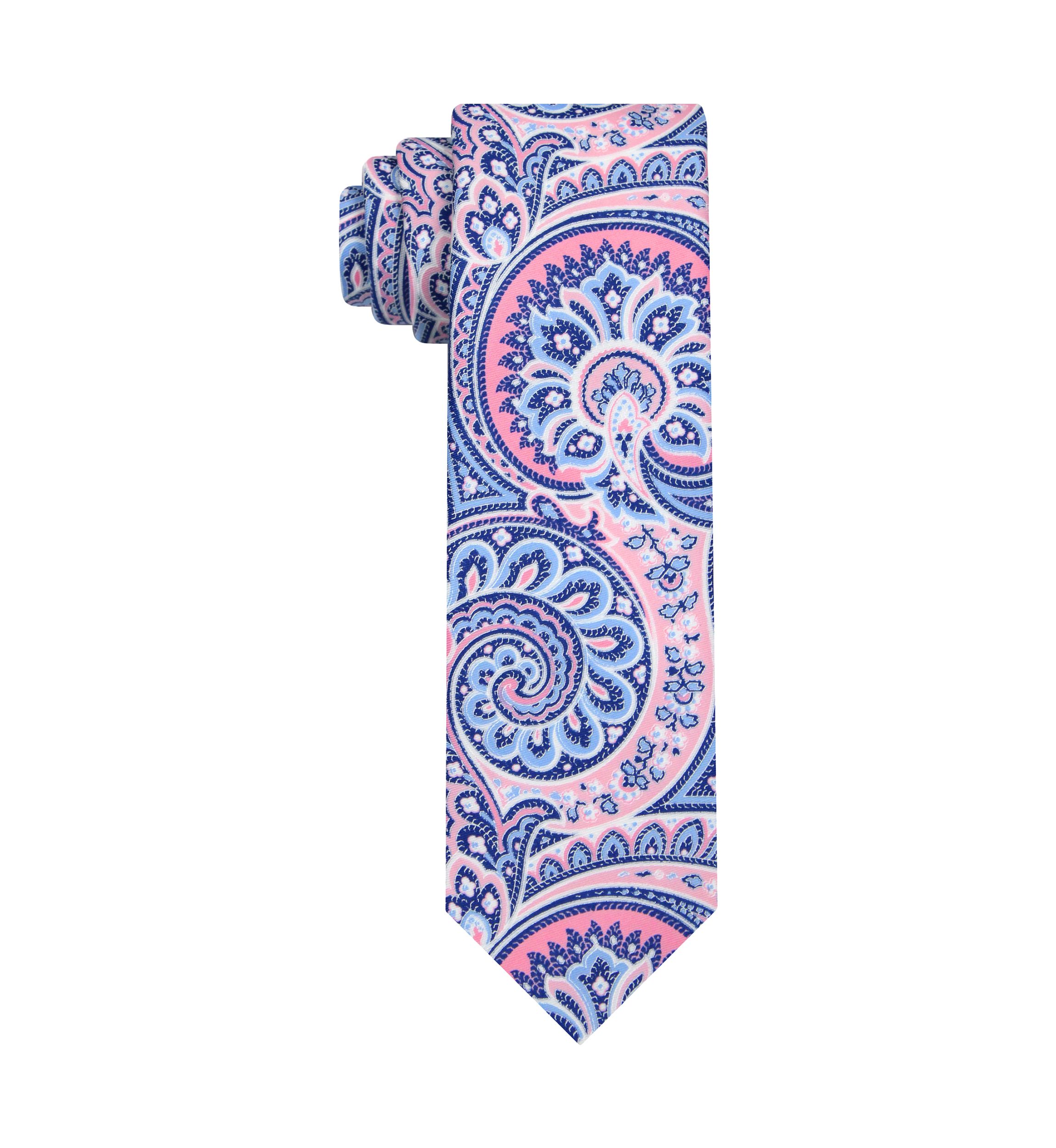 Printed Paisley Microfiber Tie 