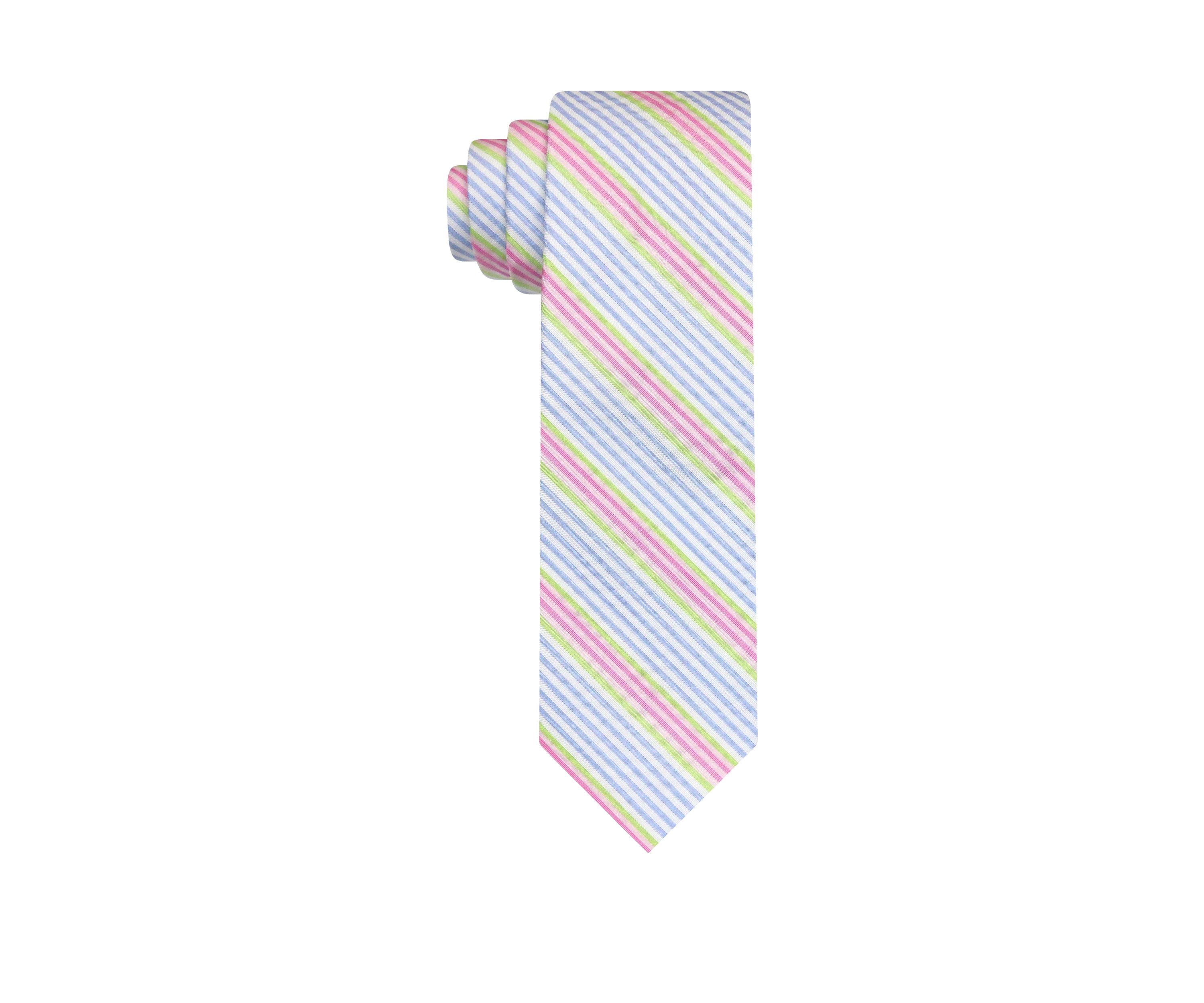Multi Bar Seersucker Stripe Tie