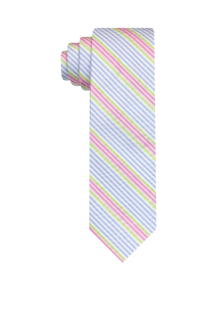 Multi Bar Seersucker Stripe Tie