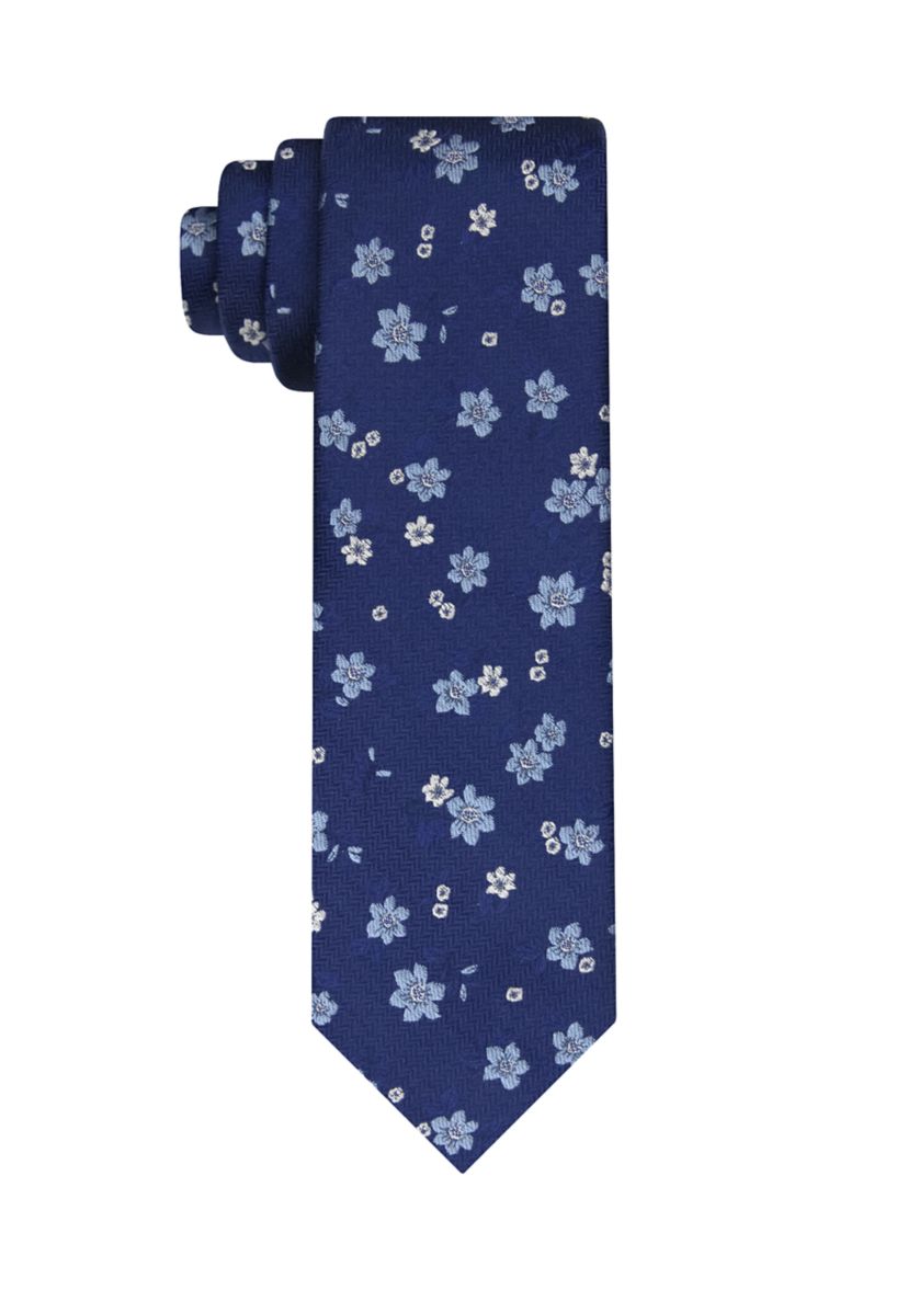 Textured Floral Tie