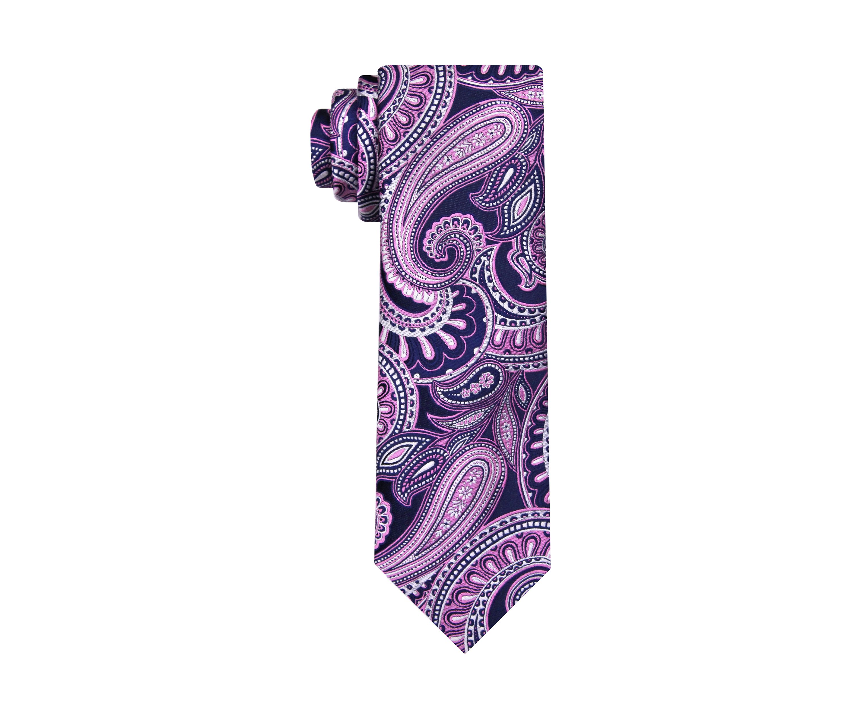 Large Paisley Microfiber Tie 