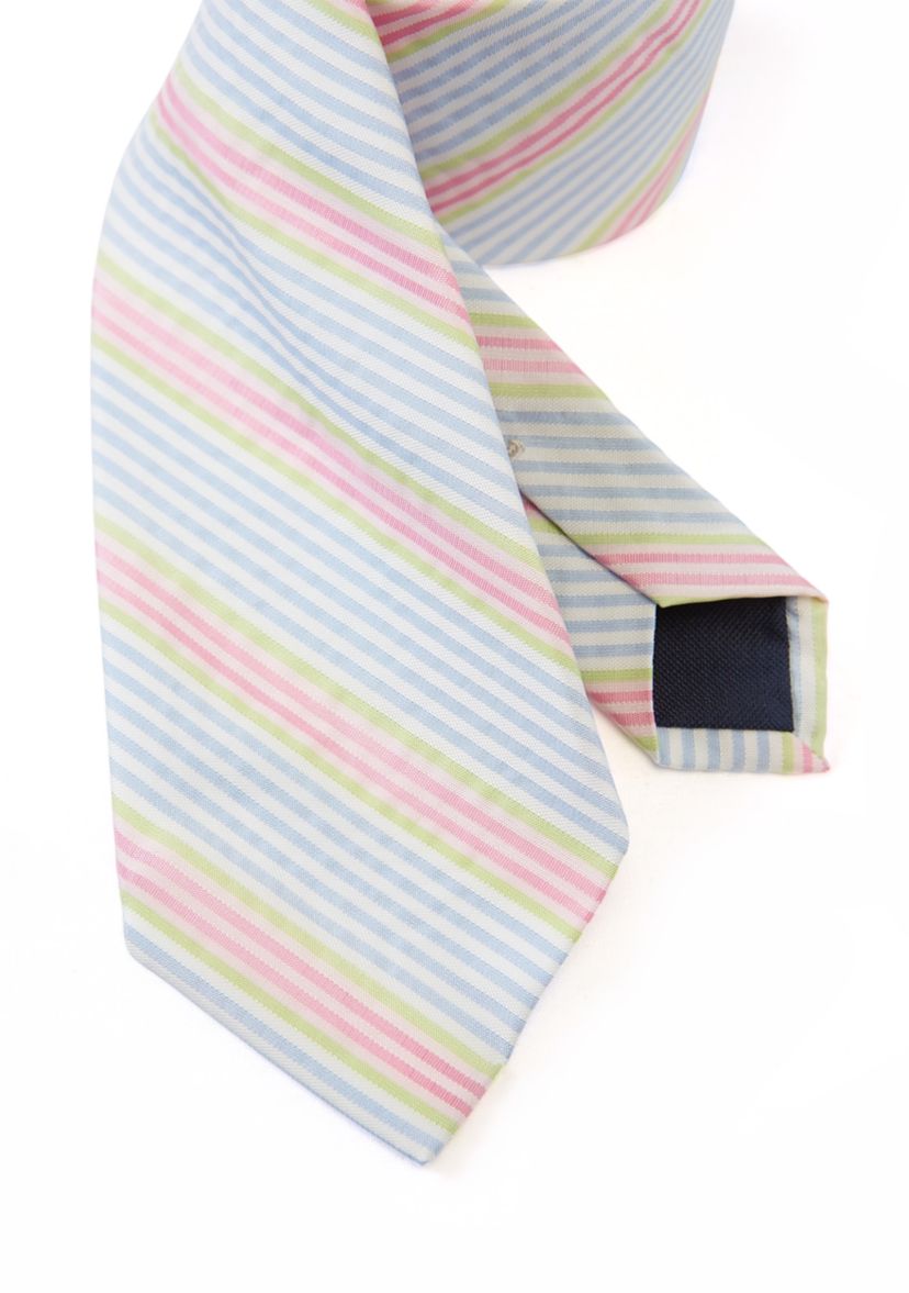 Multi Bar Seersucker Stripe Tie