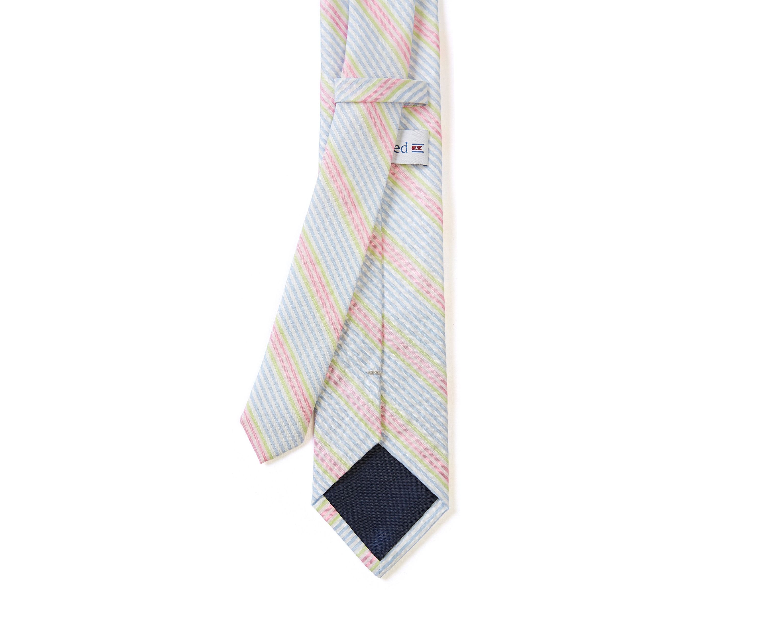 Multi Bar Seersucker Stripe Tie