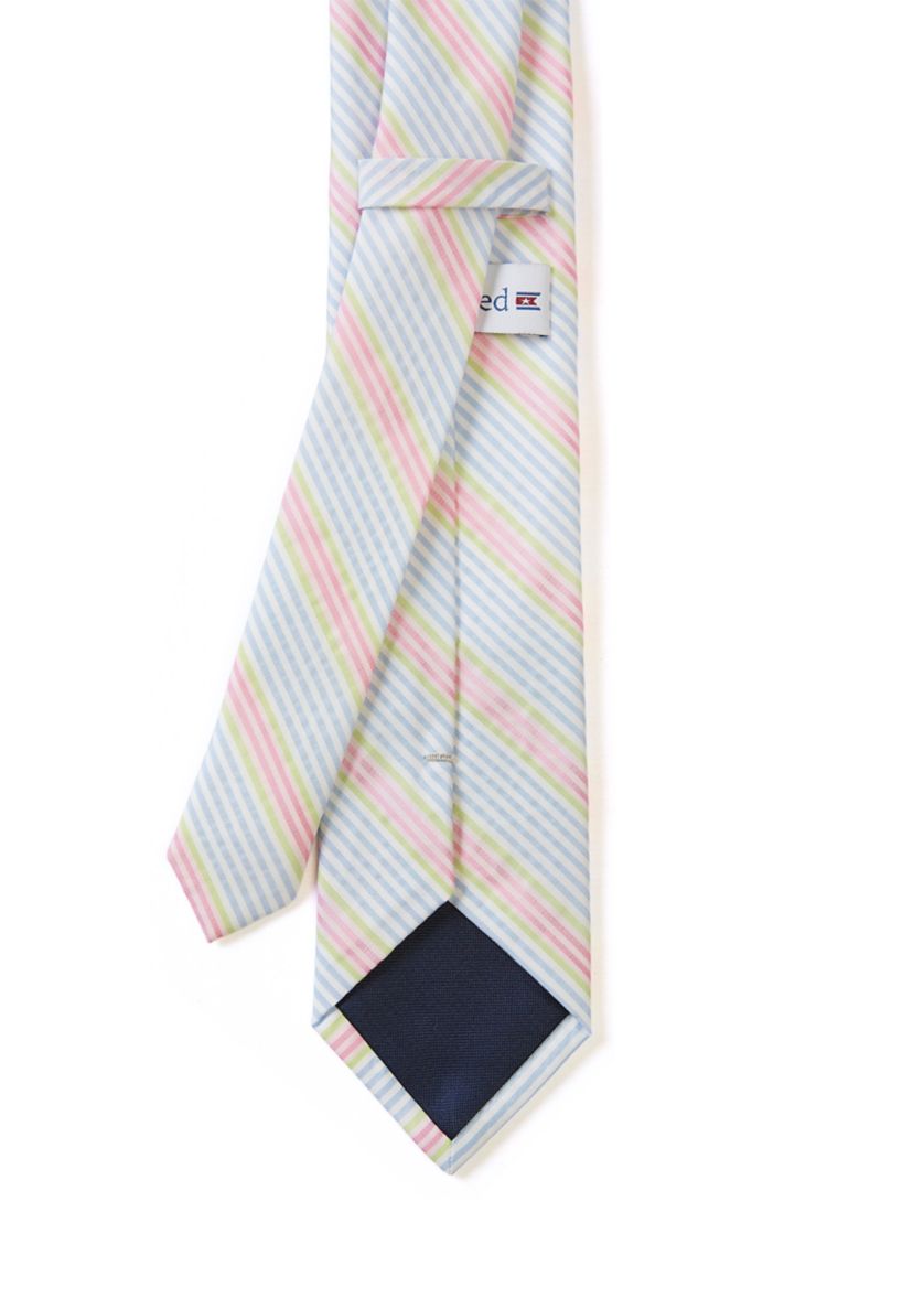 Multi Bar Seersucker Stripe Tie