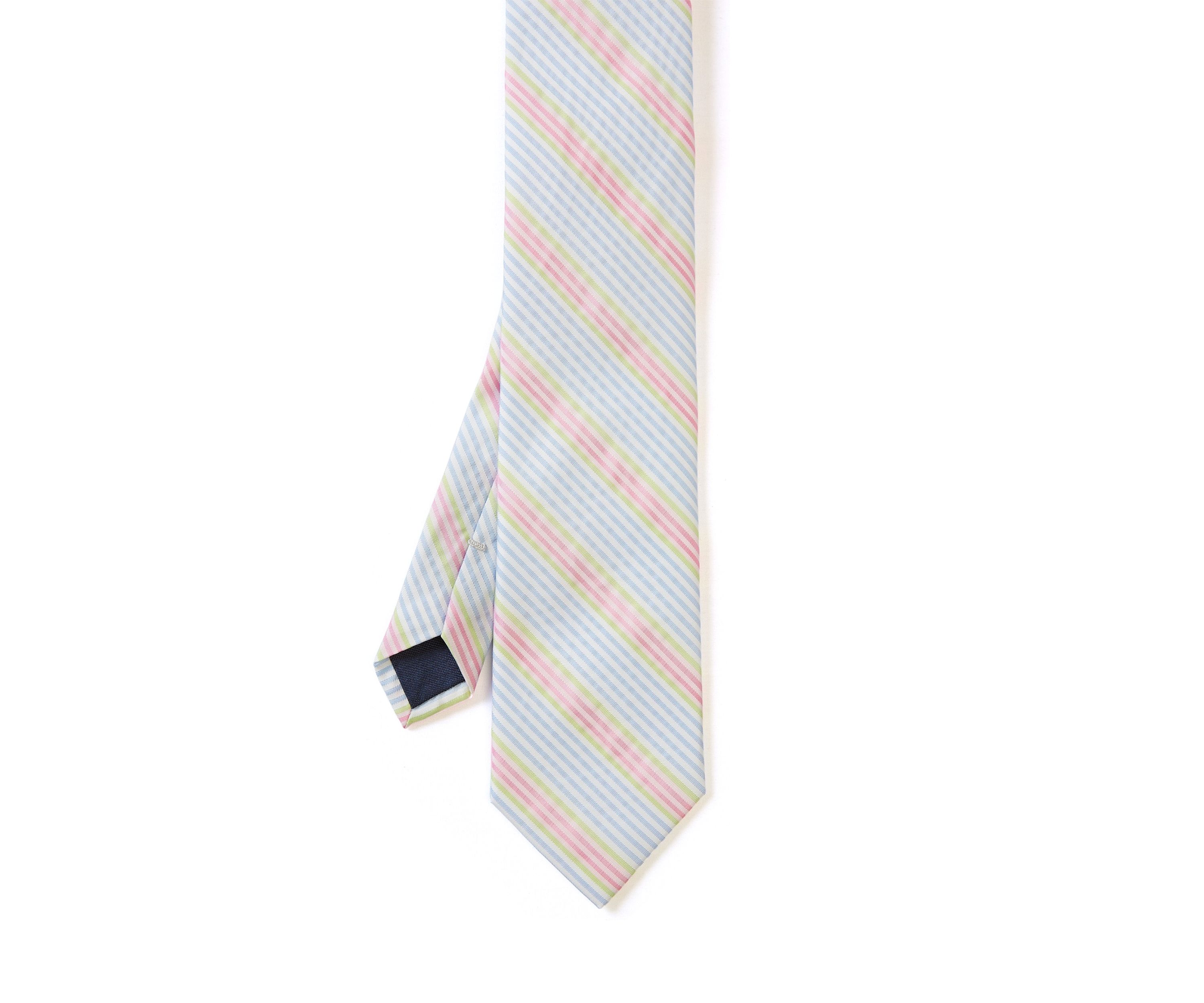 Multi Bar Seersucker Stripe Tie