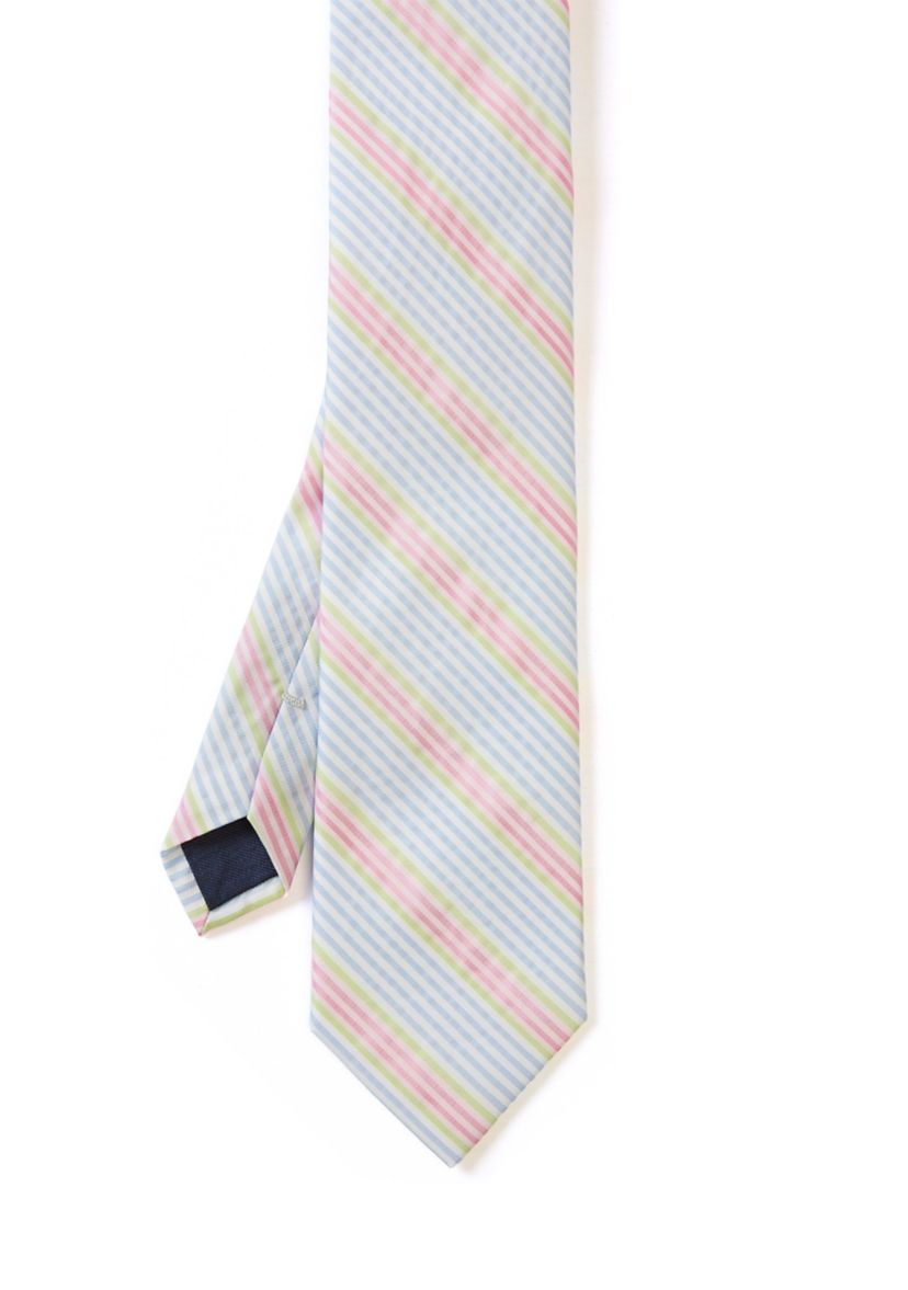 Multi Bar Seersucker Stripe Tie