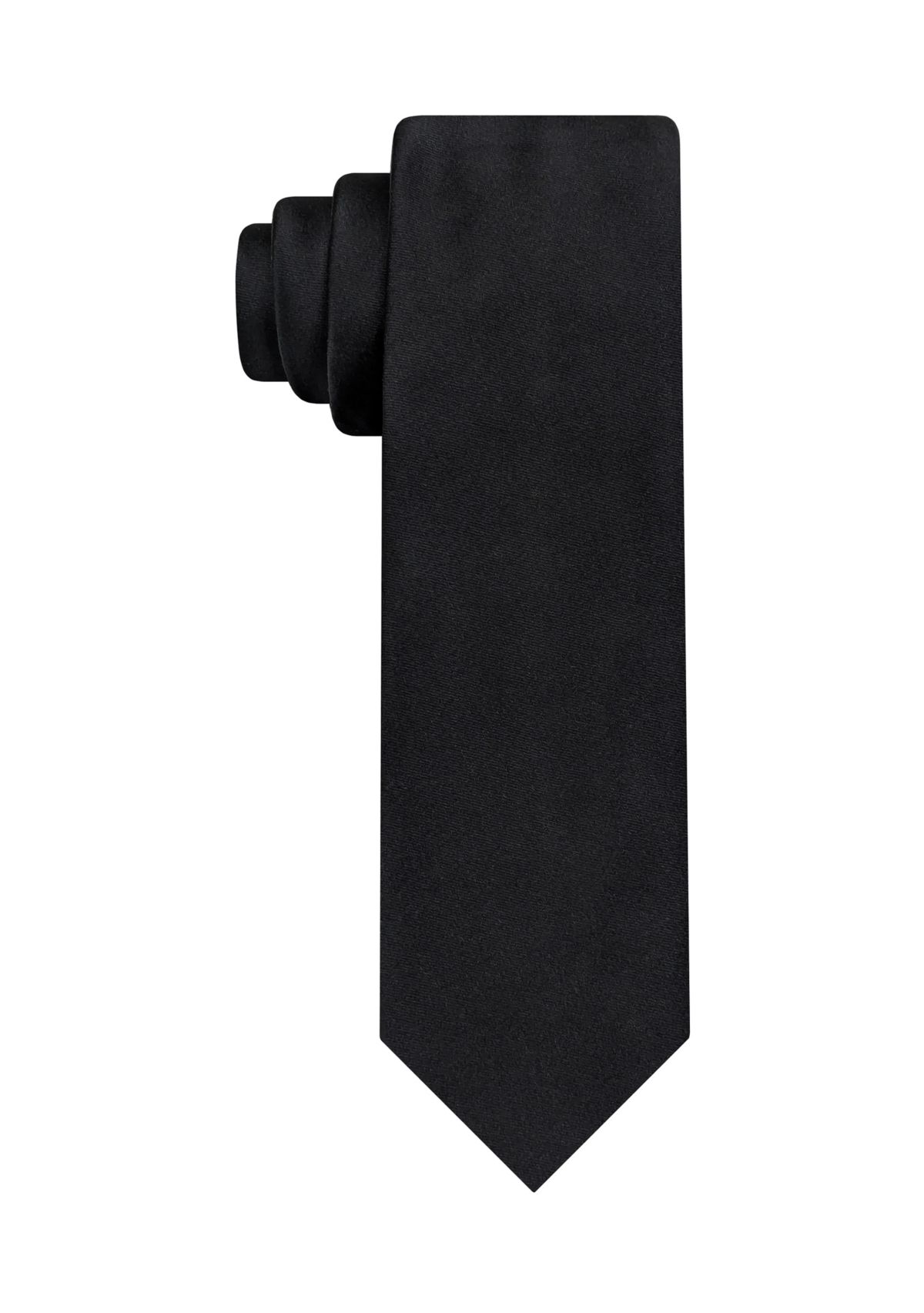 Big & Tall Solid Black Tie