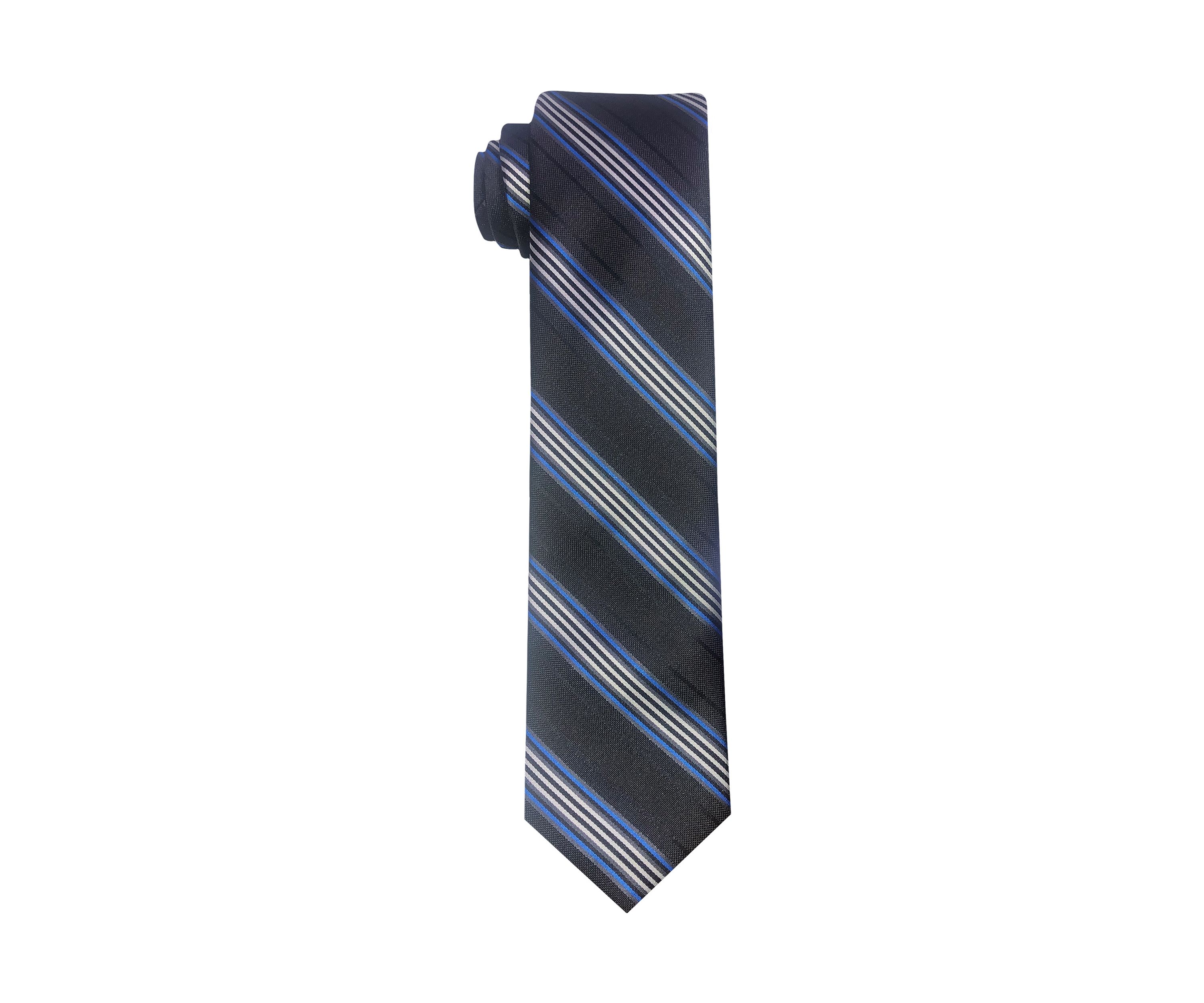 Textured Satin Striped Tie