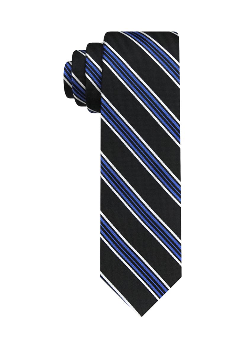 Textured Double Bar Stripe Tie 