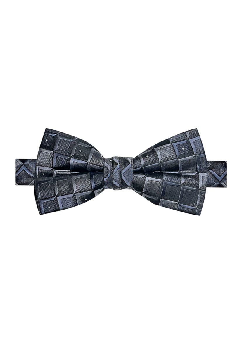 Textured Square Geometric Bowtie 