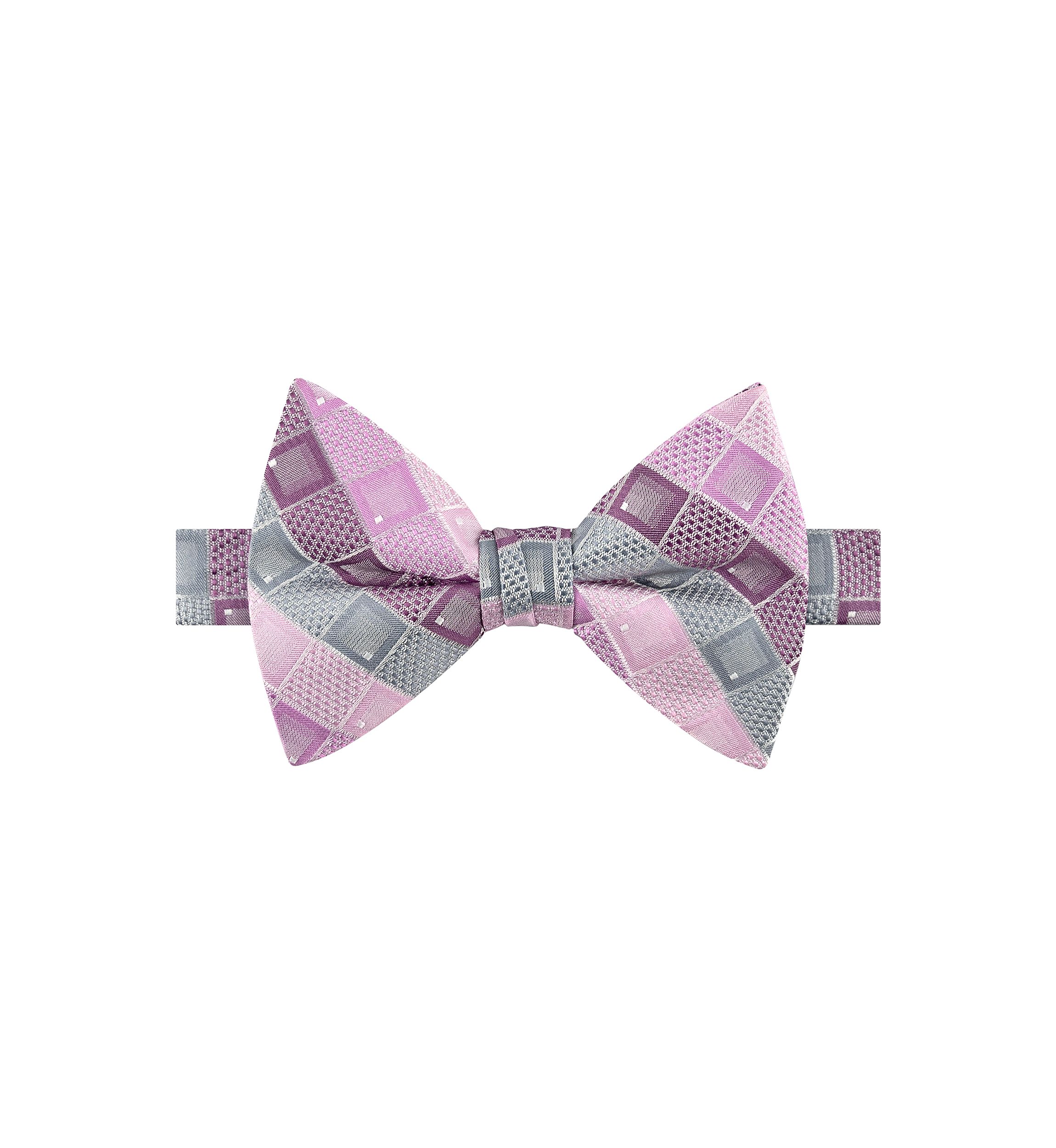 Textured Geometric Print Bowtie 