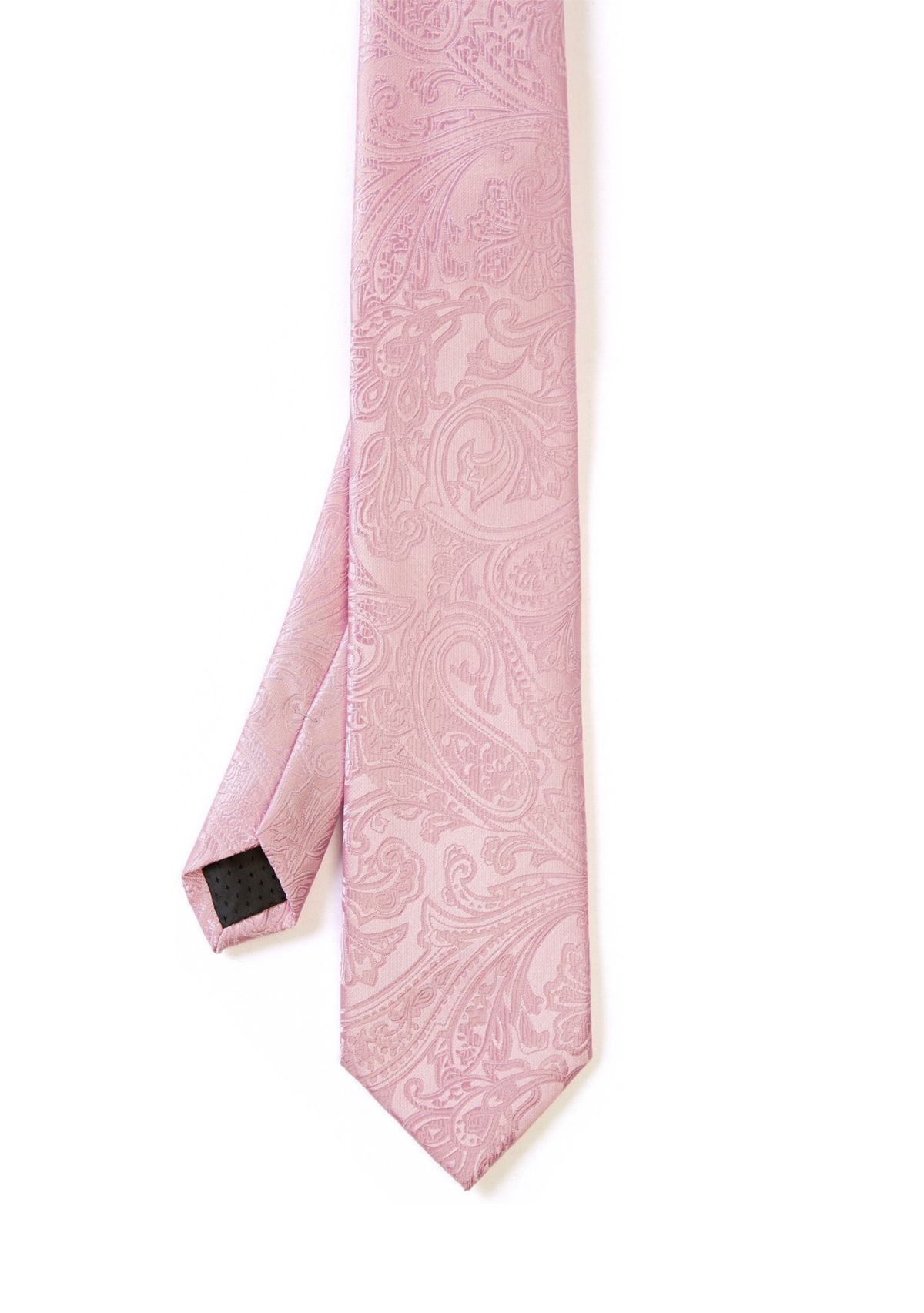 Tonal Satin Paisley Tie with Tie Bar