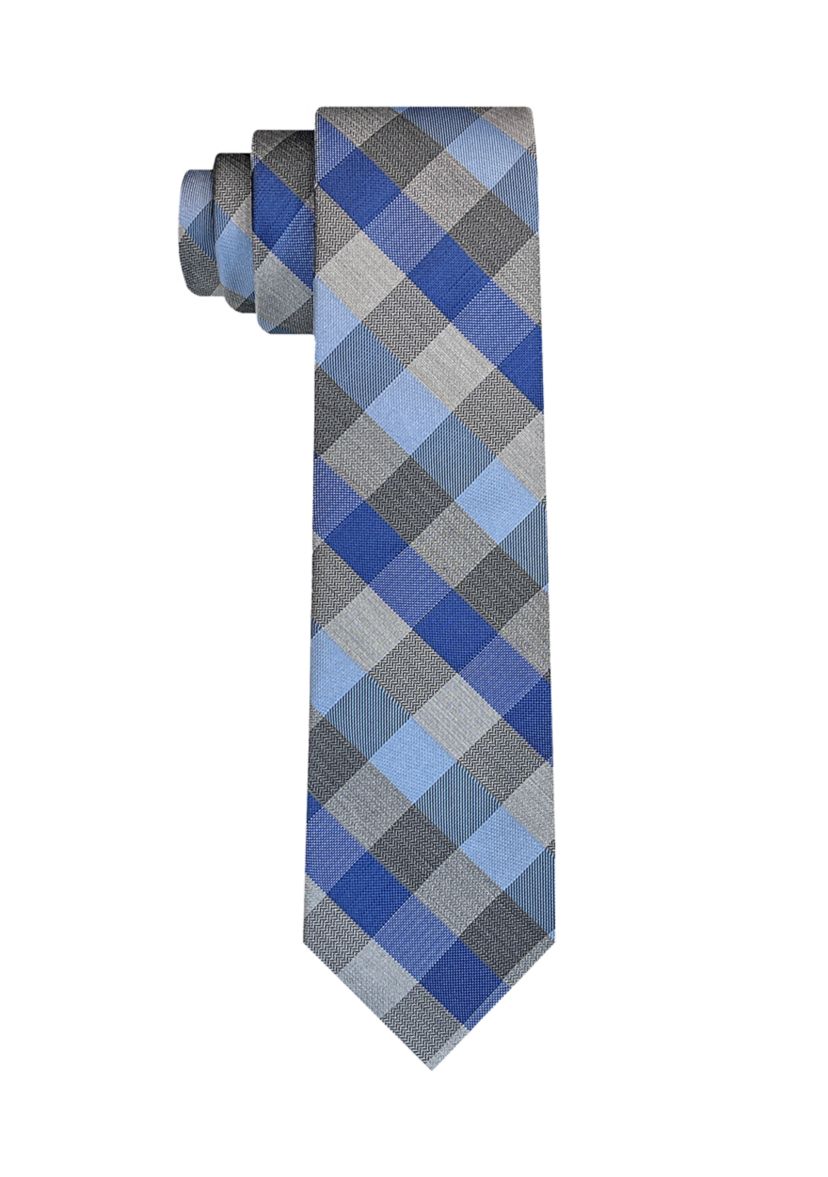 Textured Buffalo Check Tie