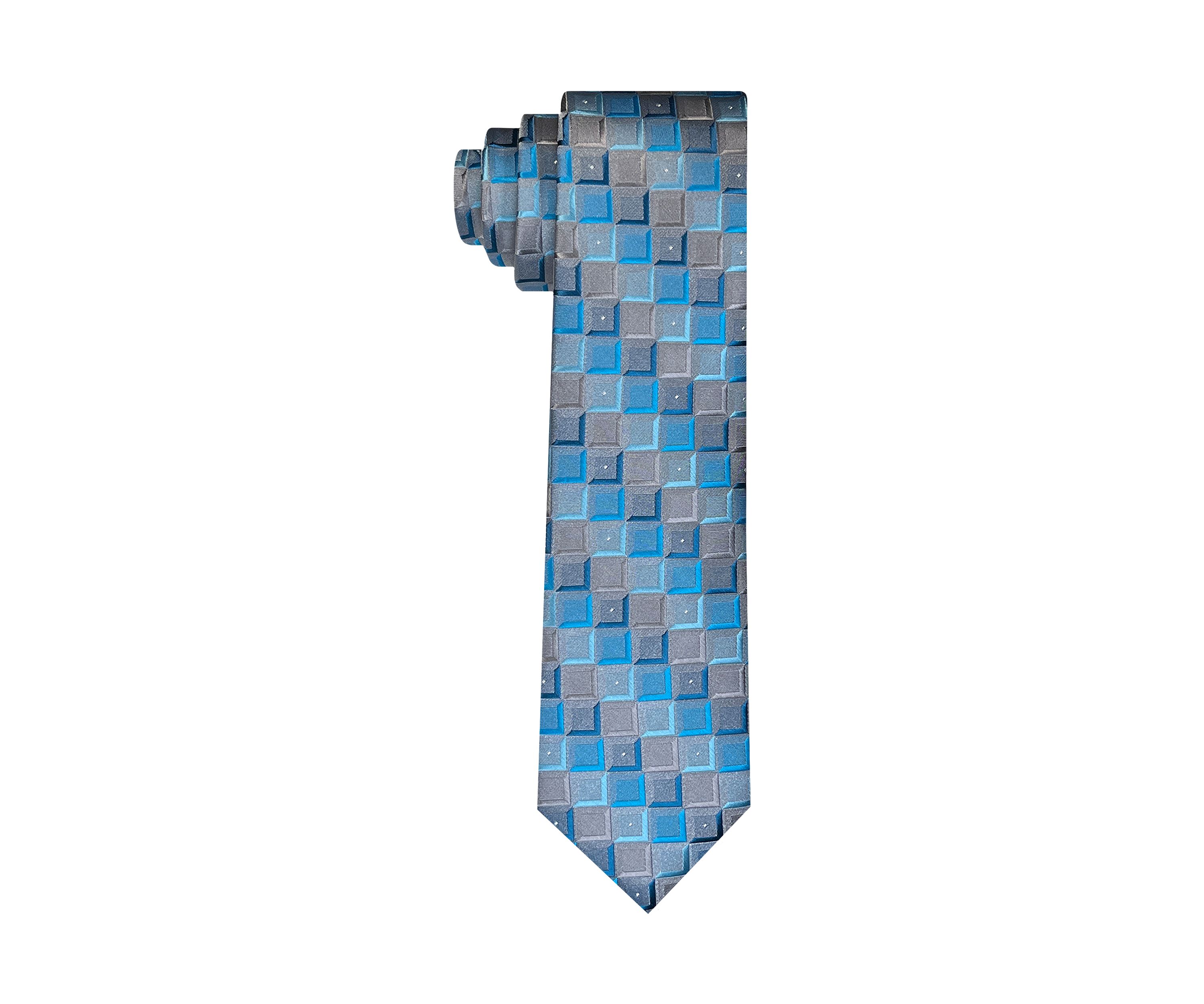 Textured Square Geometric Tie