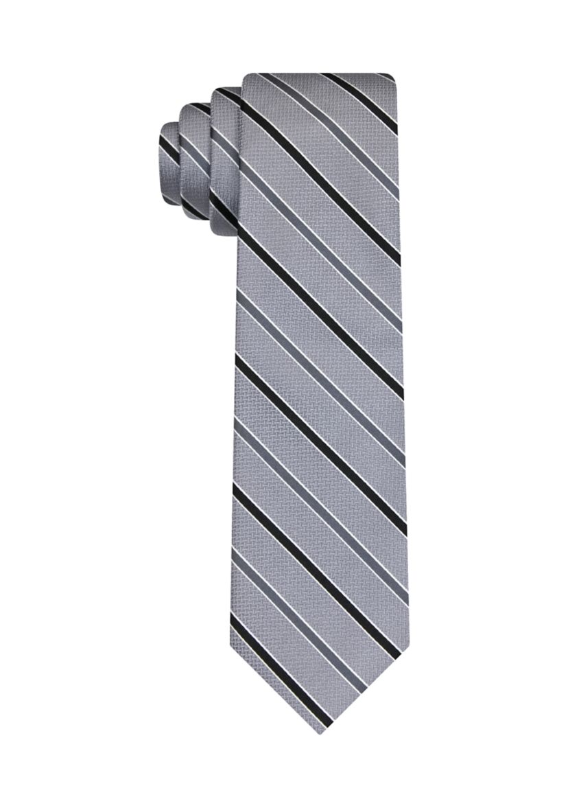 Mens Textured Striped Tie