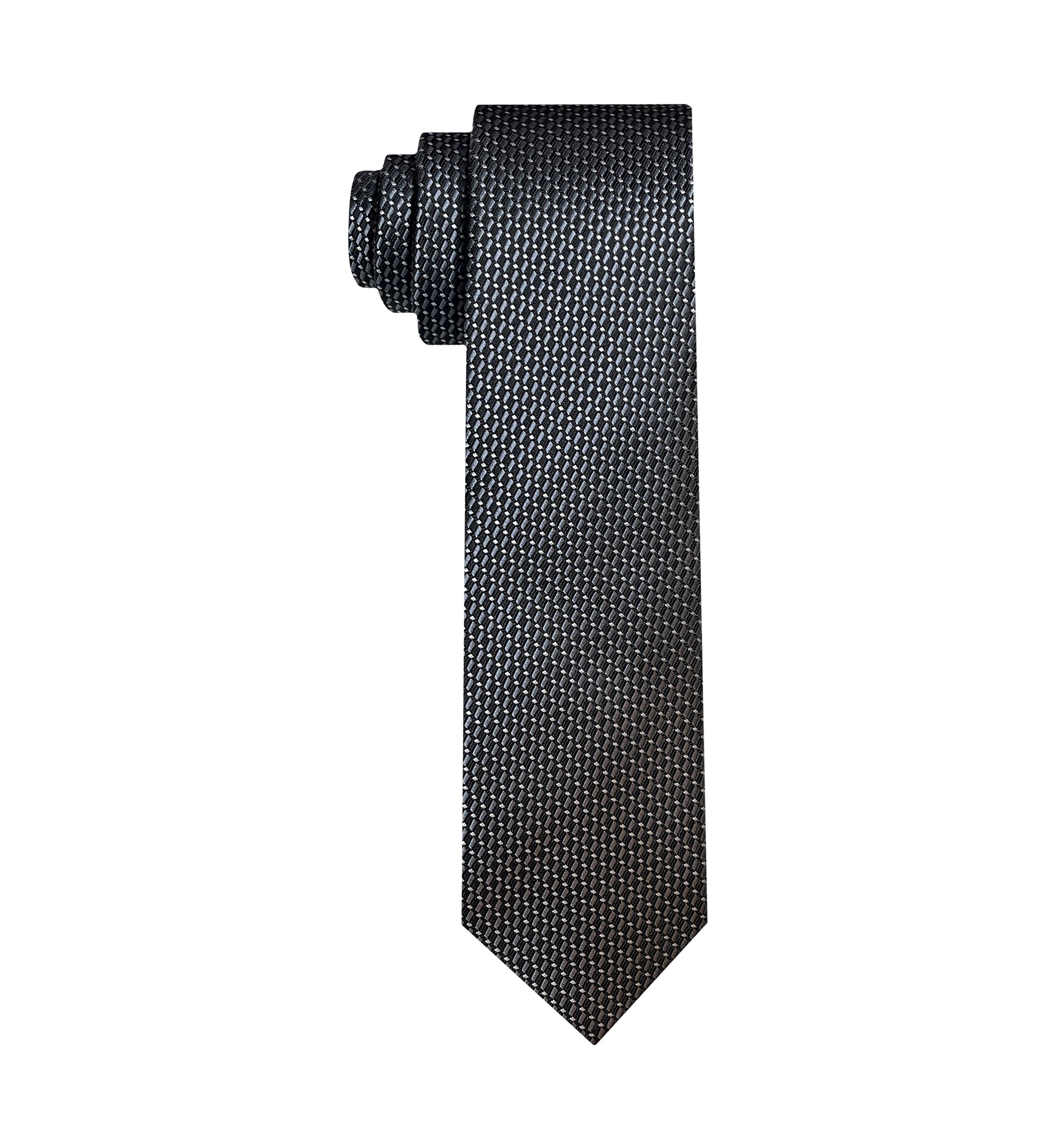 White Piping Microfiber Tie