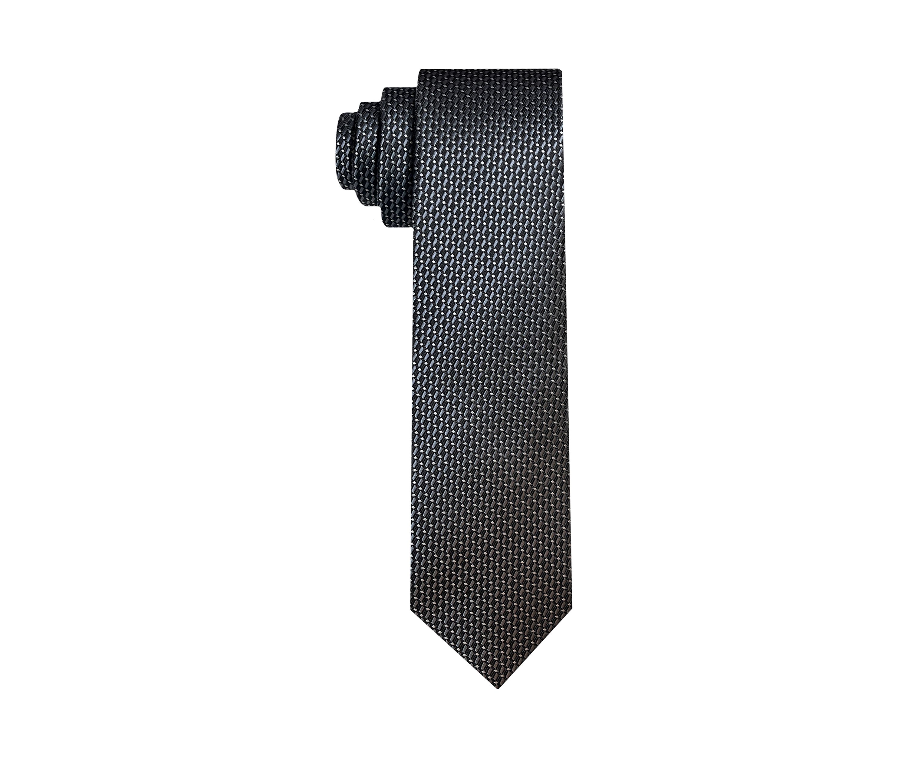 White Piping Microfiber Tie