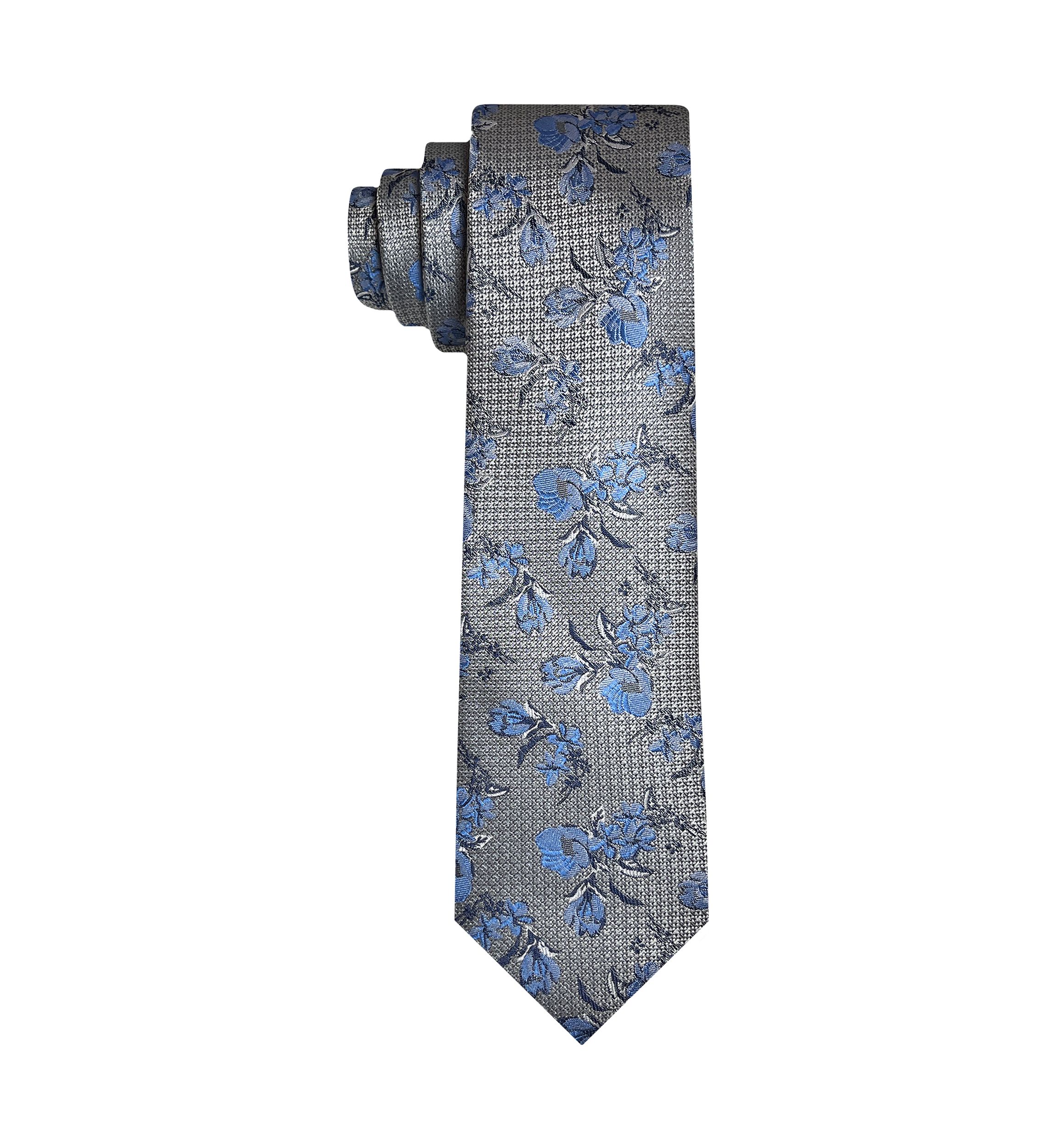 Spaced Textured Floral Tie