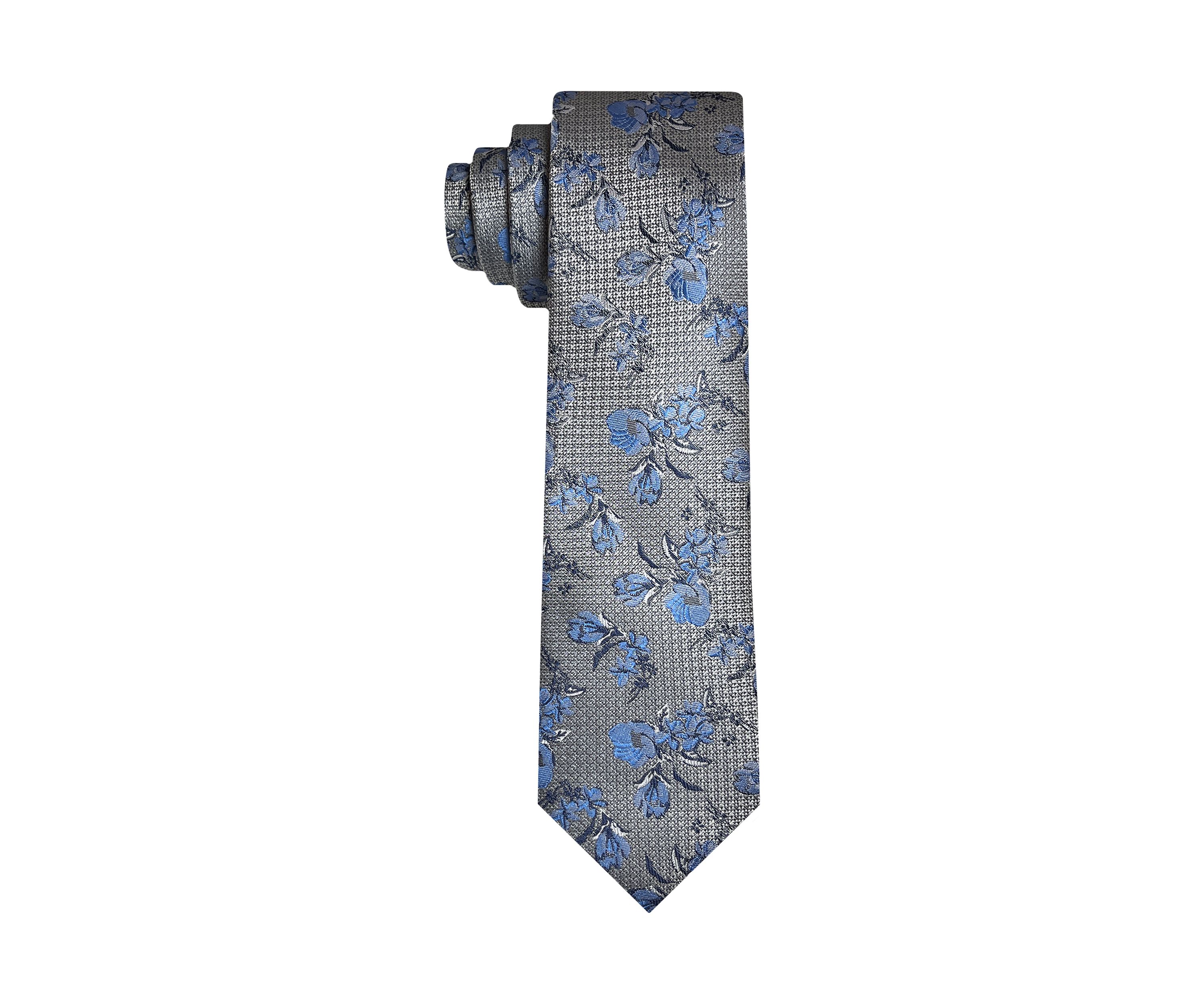 Spaced Textured Floral Tie