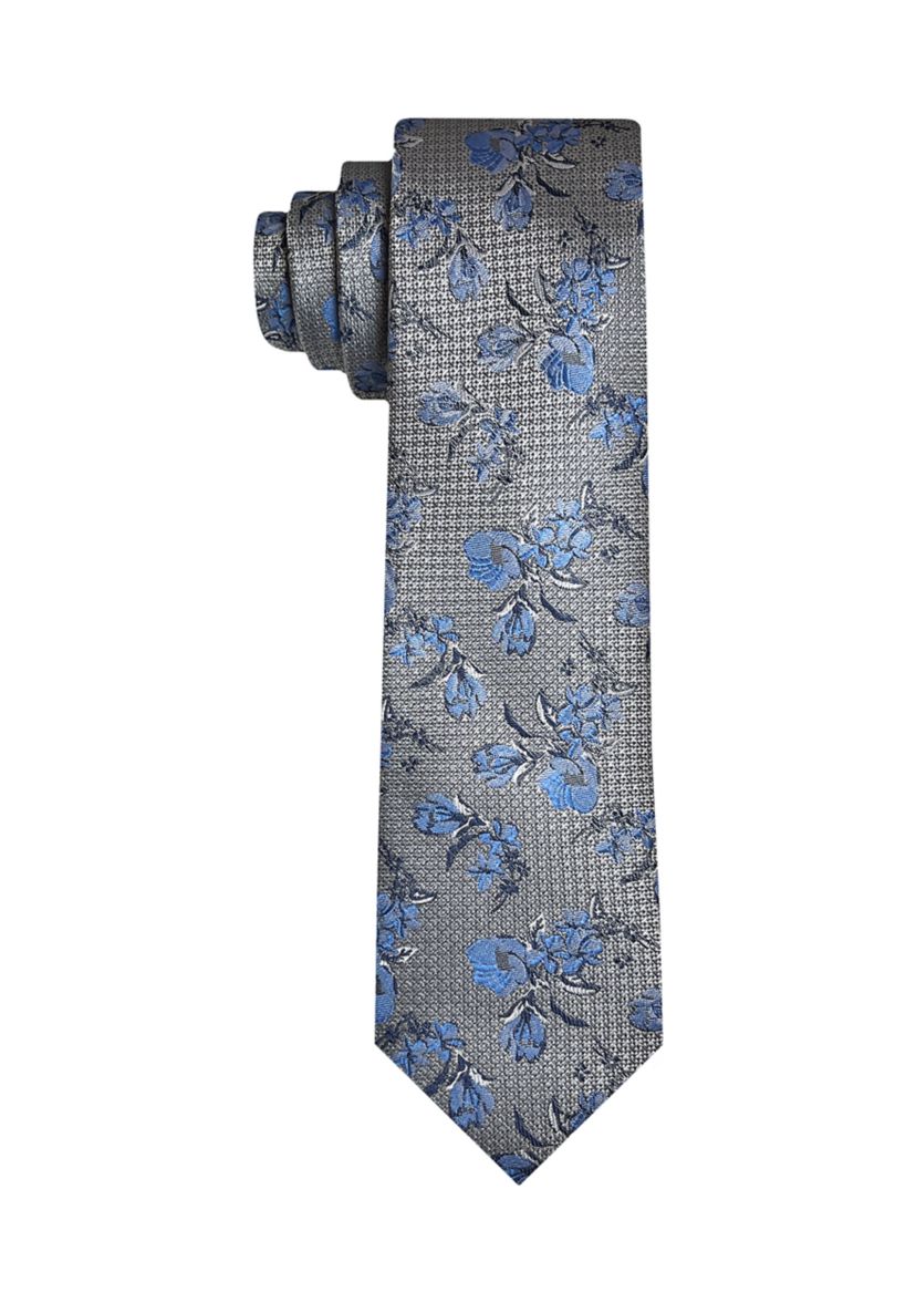 Spaced Textured Floral Tie