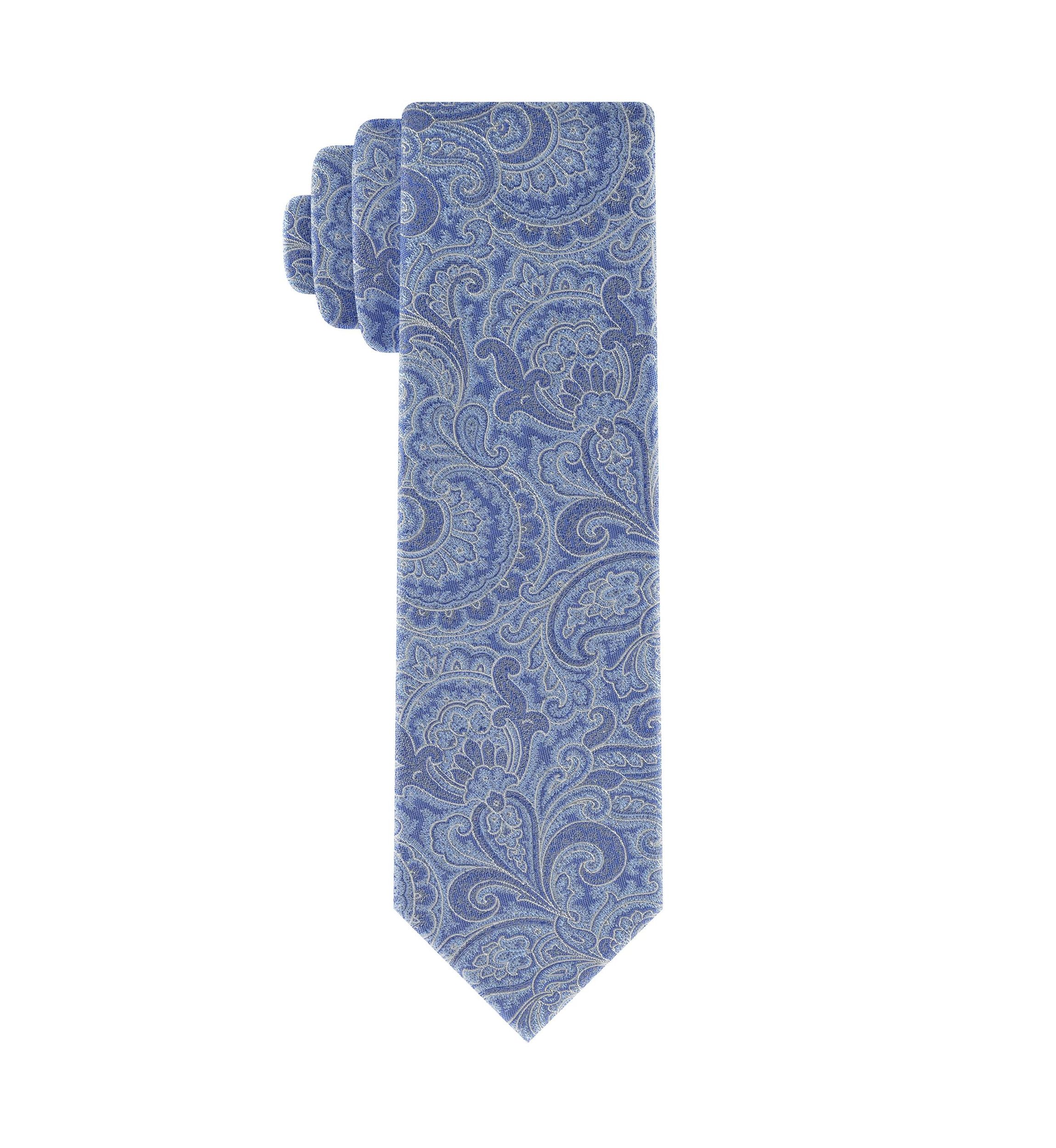Silver Ground Paisley Tie