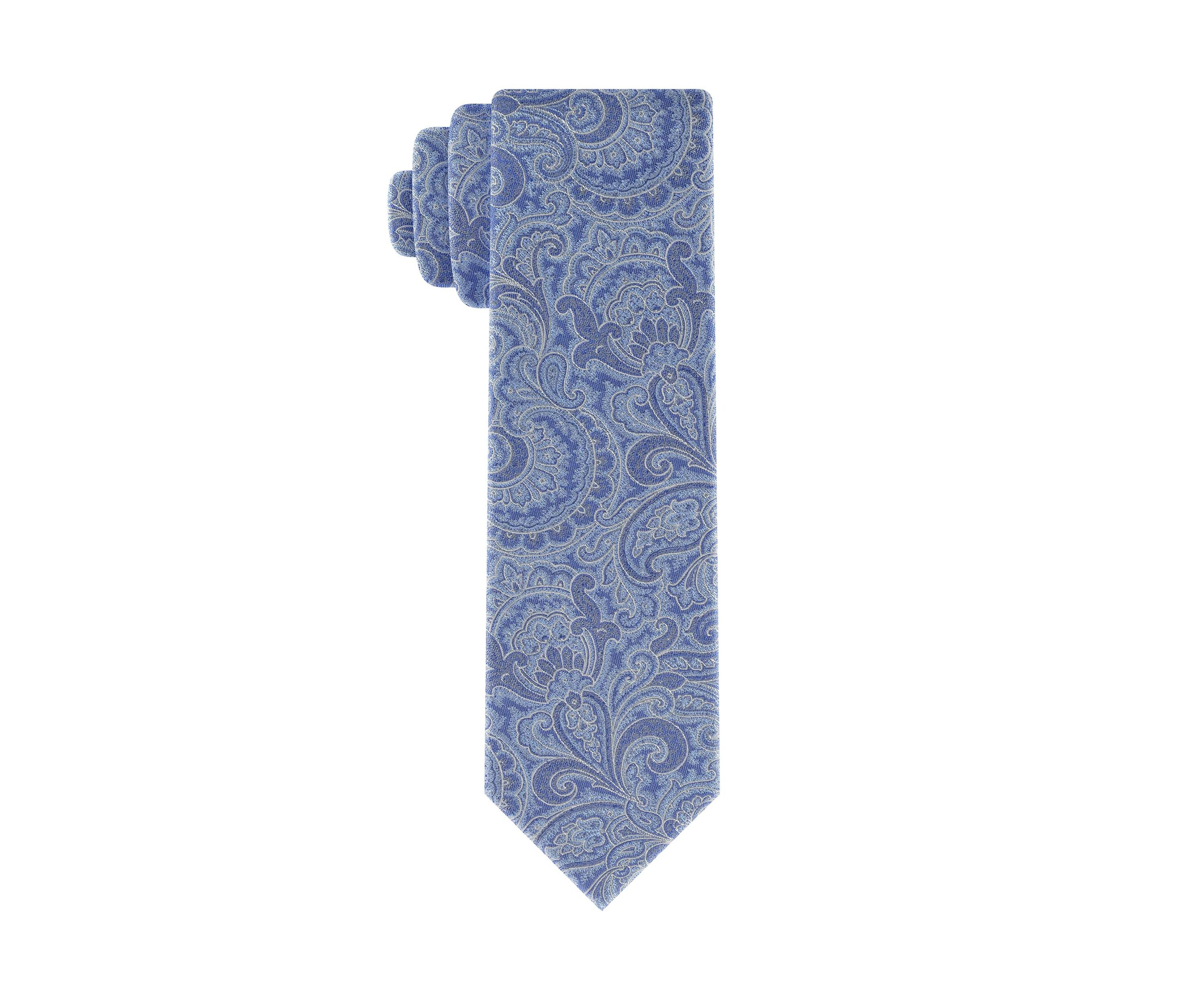 Silver Ground Paisley Tie