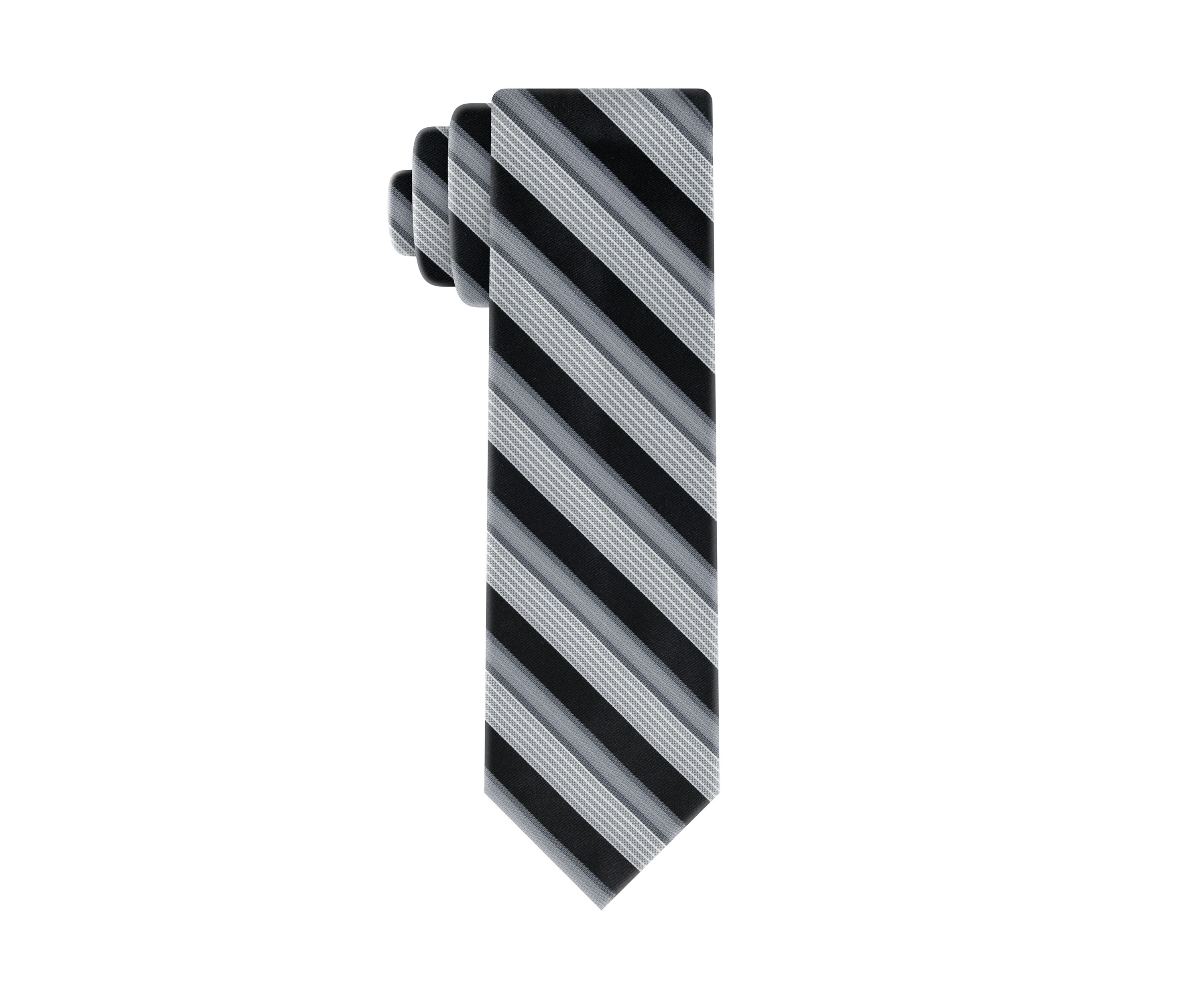 Silver Ground Satin Stripe Tie