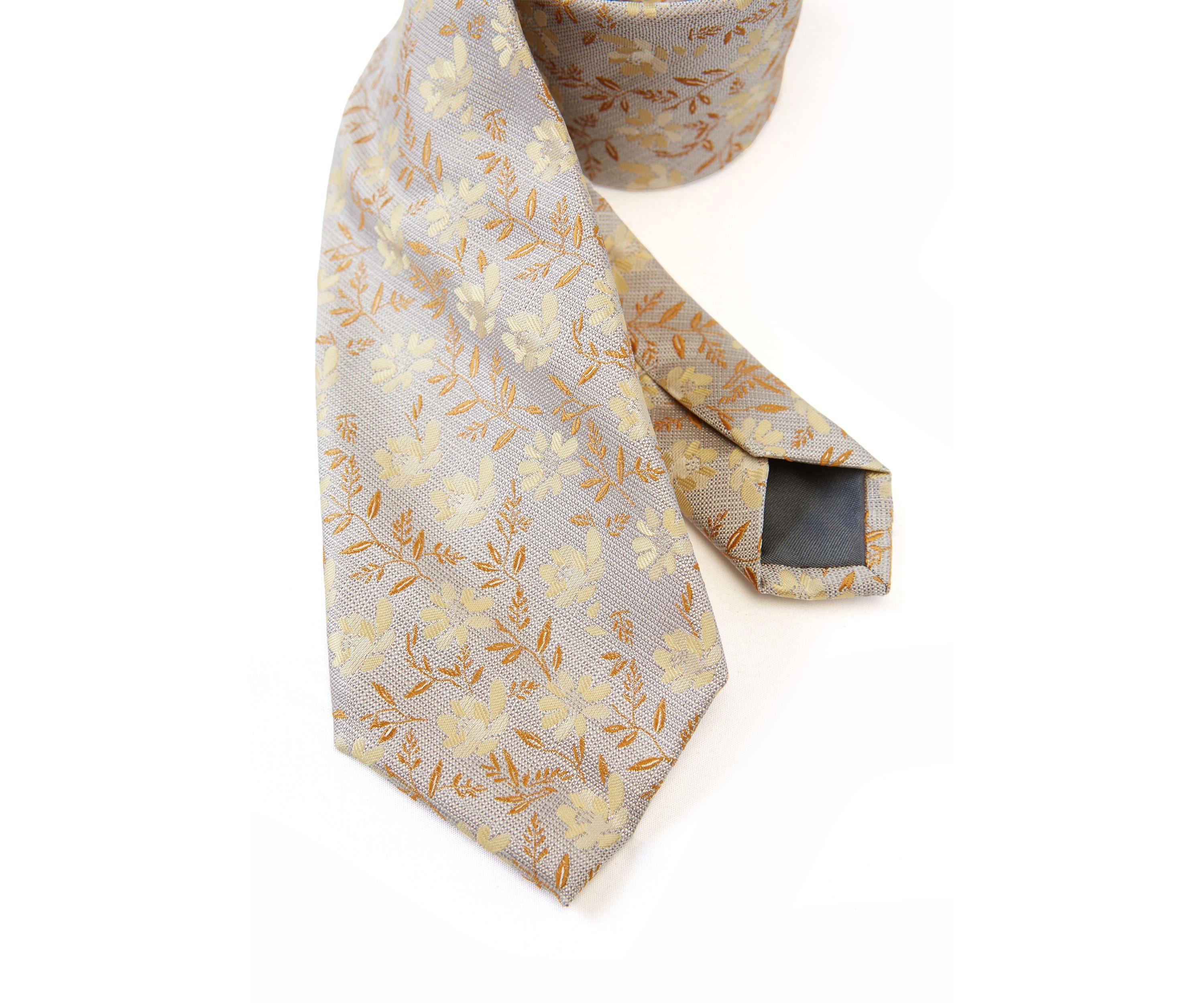Textured Small Floral Printed Tie
